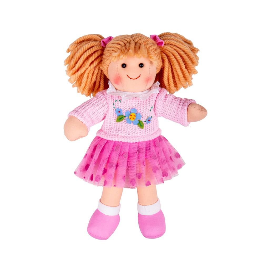 Levně Bigjigs Toys Látková panenka Jasmin 28cm