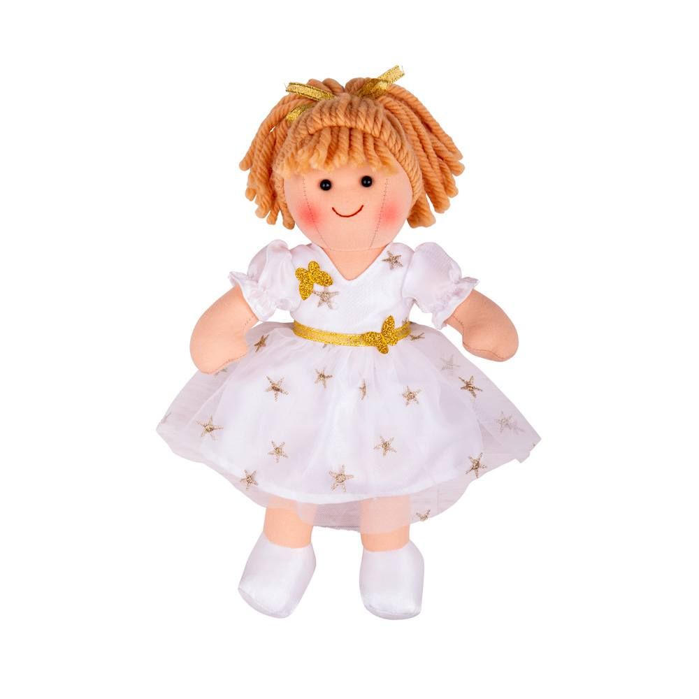 Levně Bigjigs Toys Látková panenka Charlotte 28cm