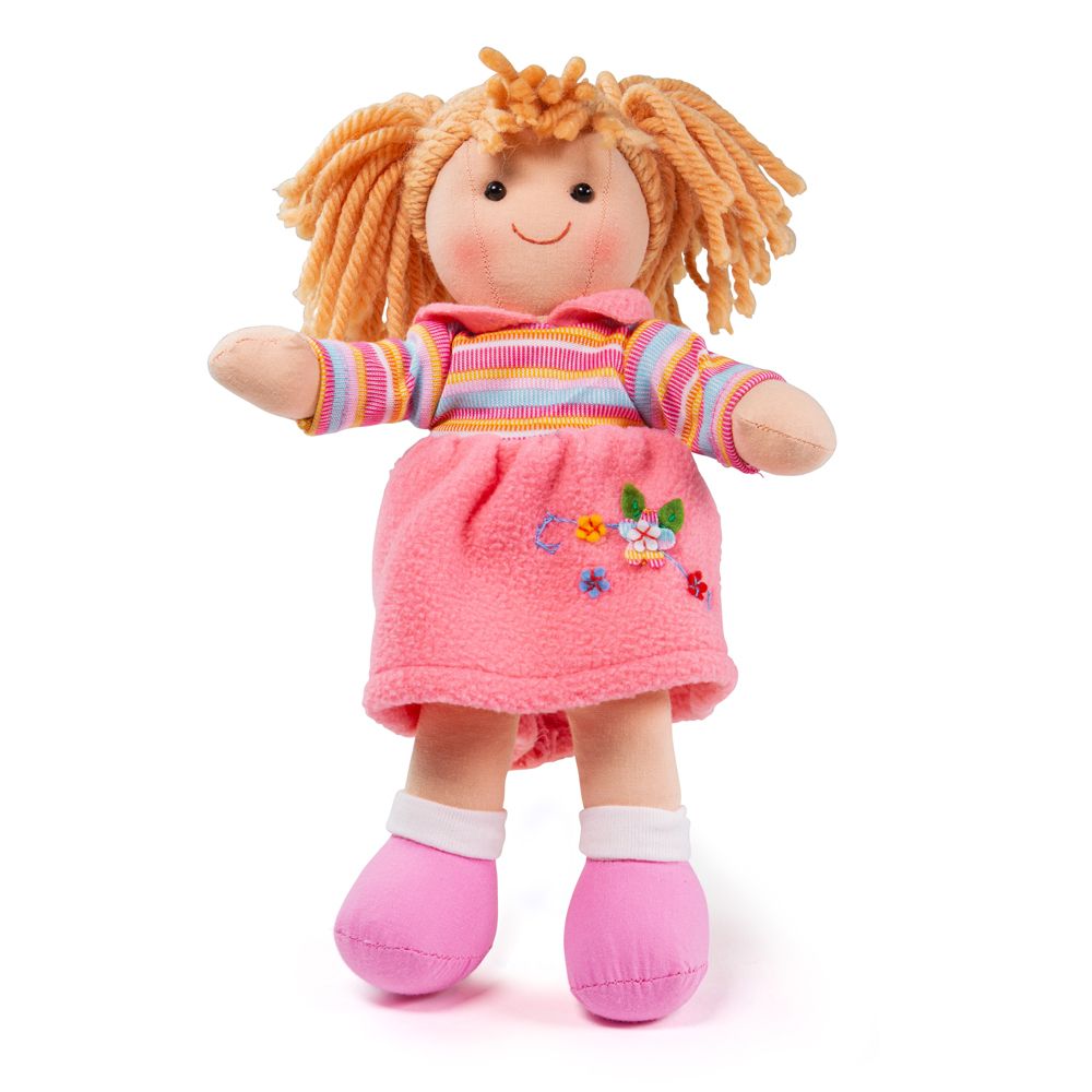 Levně Bigjigs Toys Látková panenka Jenny 28 cm