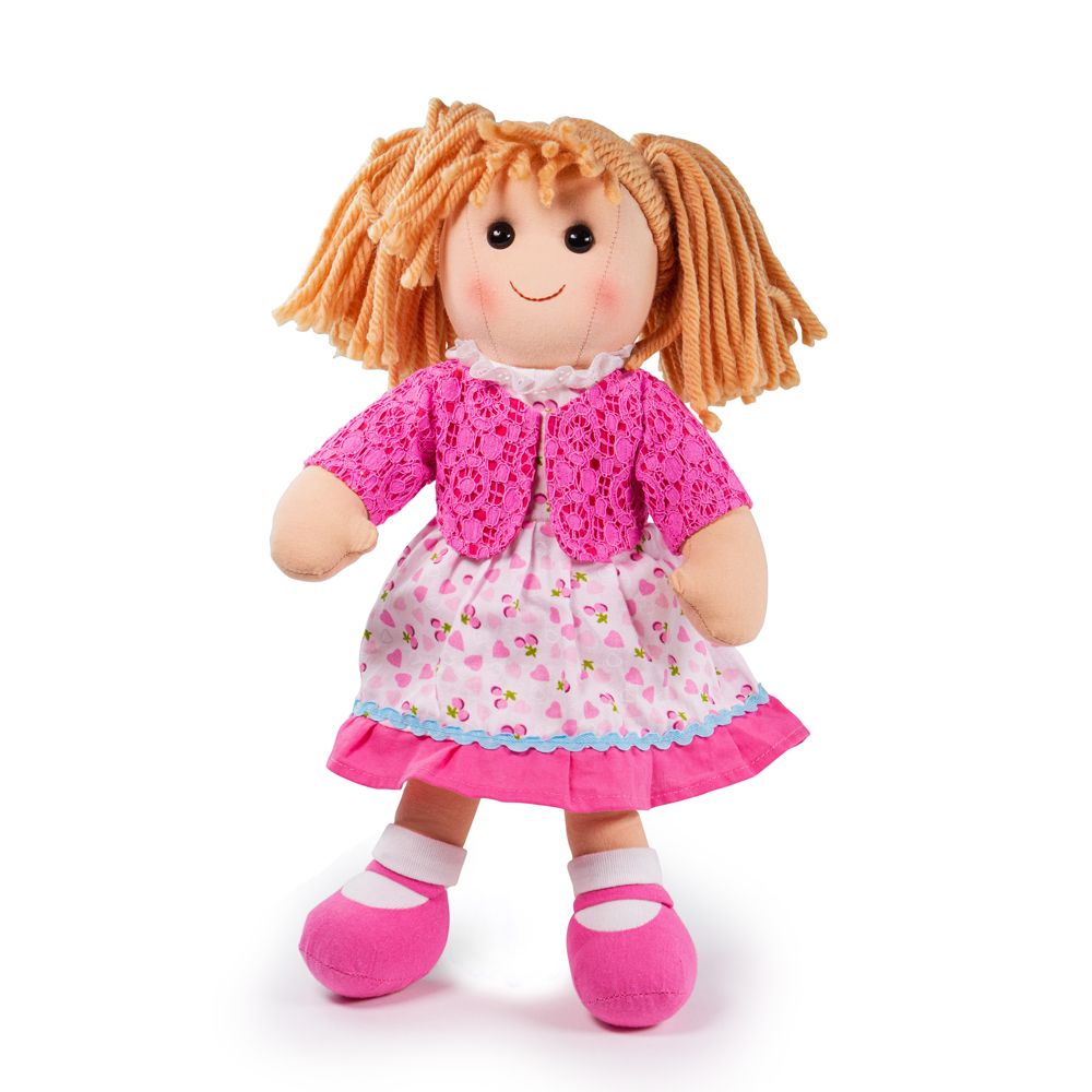 Levně Bigjigs Toys Látková panenka Becky 38 cm