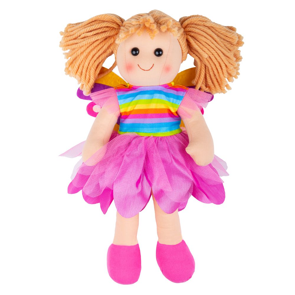 Levně Bigjigs Toys Látková panenka Chloe 34 cm