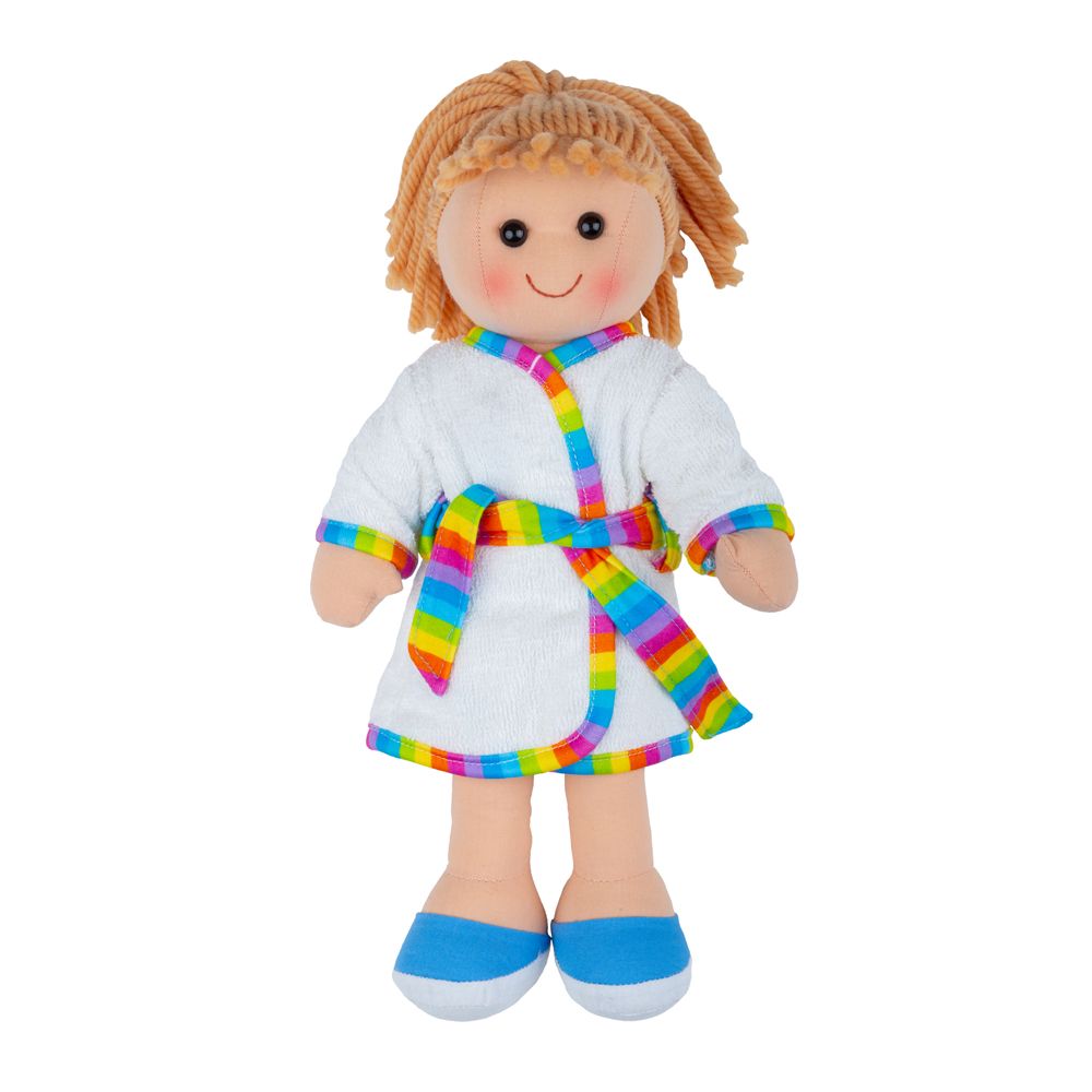 Levně Bigjigs Toys Látková panenka Michelle 34 cm