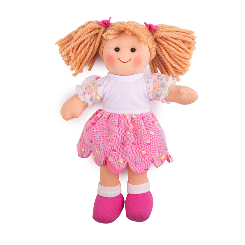 Levně Bigjigs Toys Látková panenka Darcie 28 cm