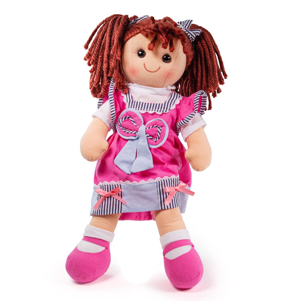 Levně Bigjigs Toys Látková panenka Emma 38 cm