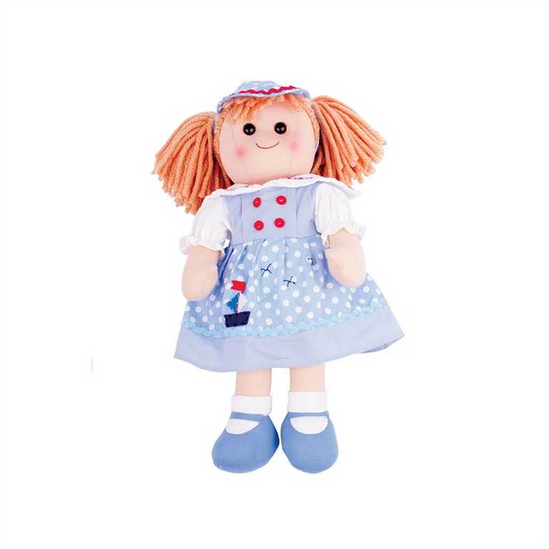 Levně Bigjigs Toys Látková panenka Louise 38 cm