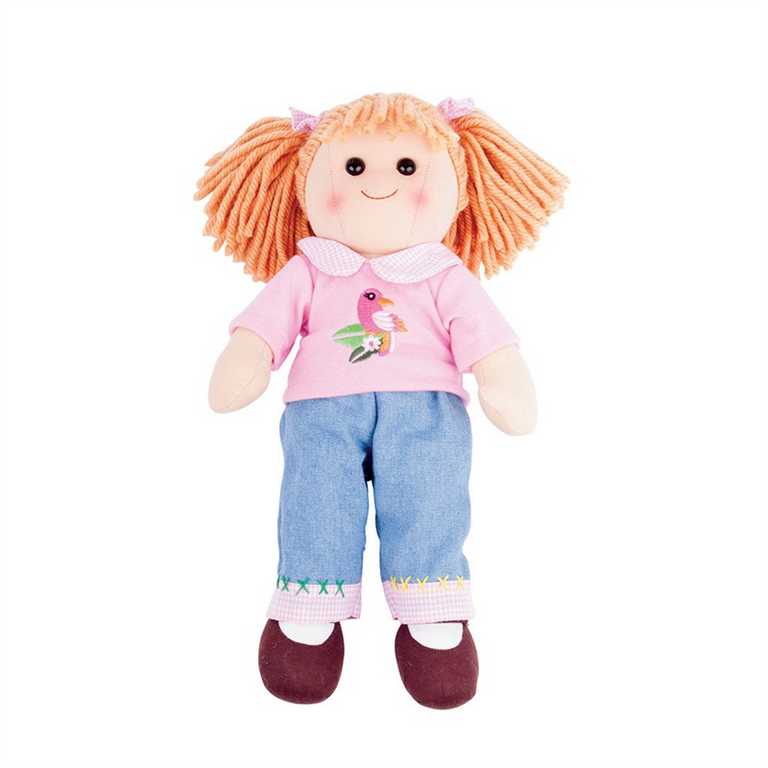 Levně Bigjigs Toys Látková panenka Molly 38 cm