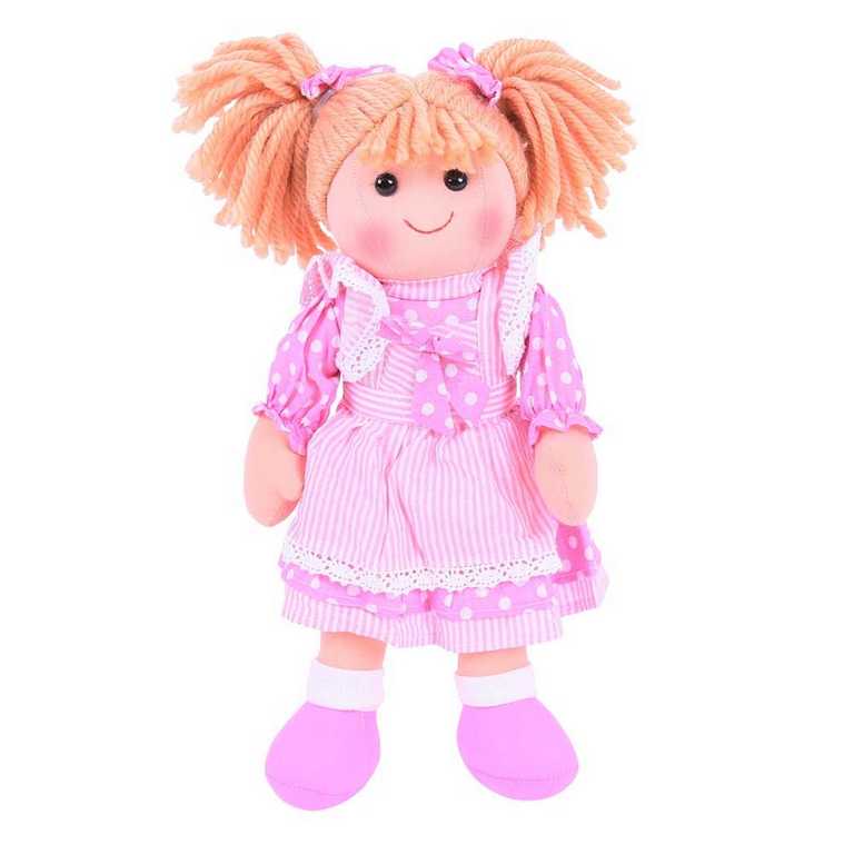 Levně Bigjigs Toys Látková panenka Anna 34 cm