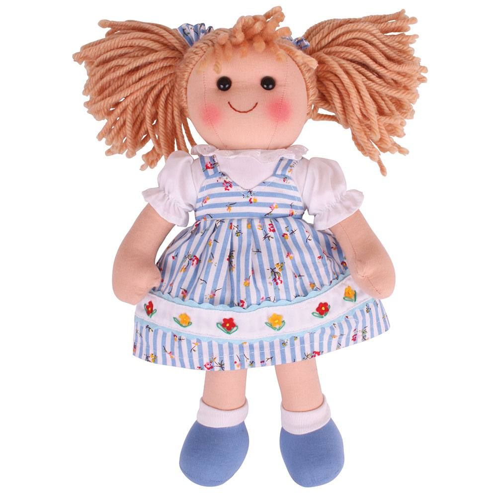 Levně Bigjigs Toys Látková panenka Christina 34 cm