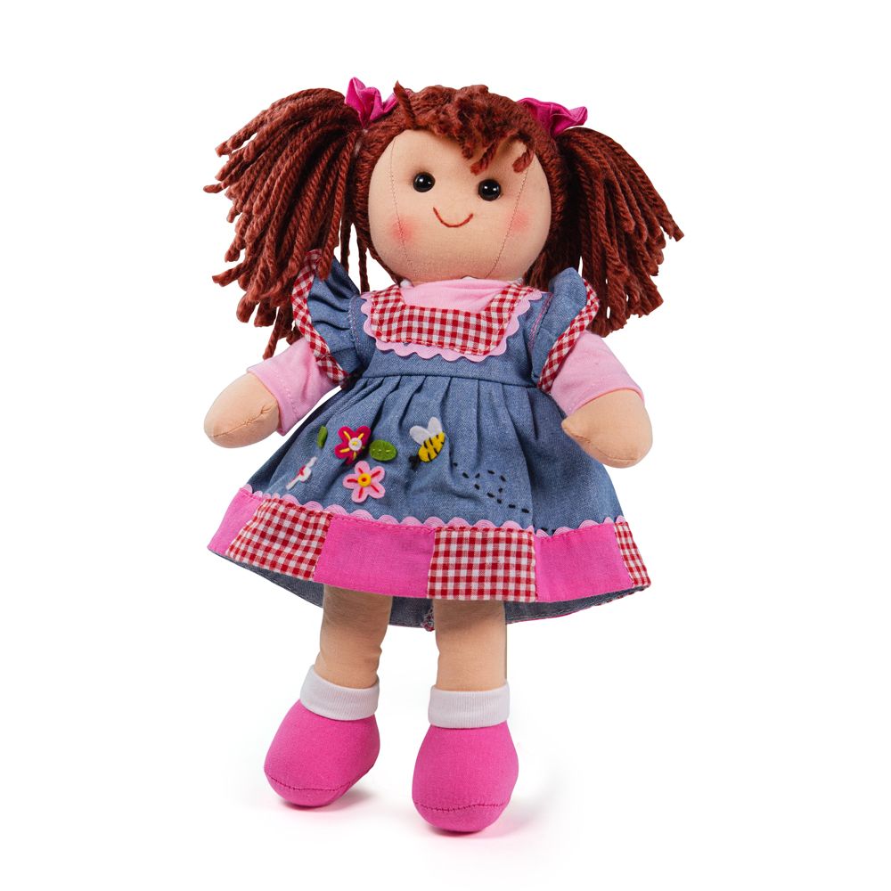 Levně Bigjigs Toys Látková panenka Melody 34 cm