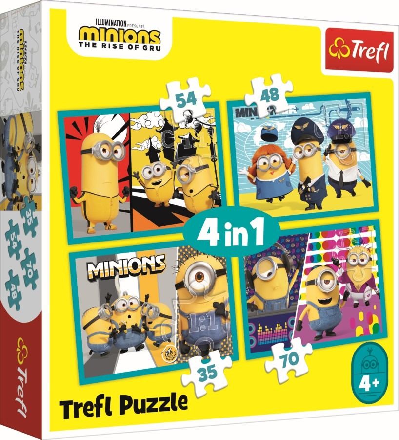 MR Dětské puzzle 4 v 1 - Mimoni