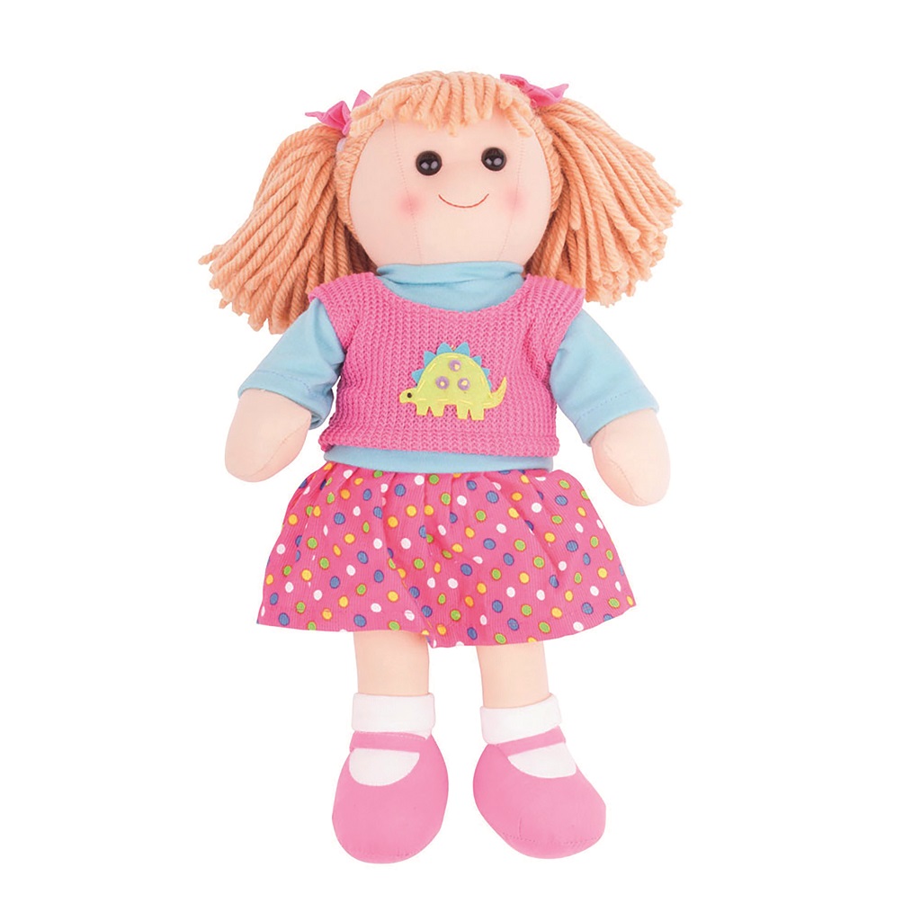 Levně Bigjigs Toys Látková panenka Susie 38 cm