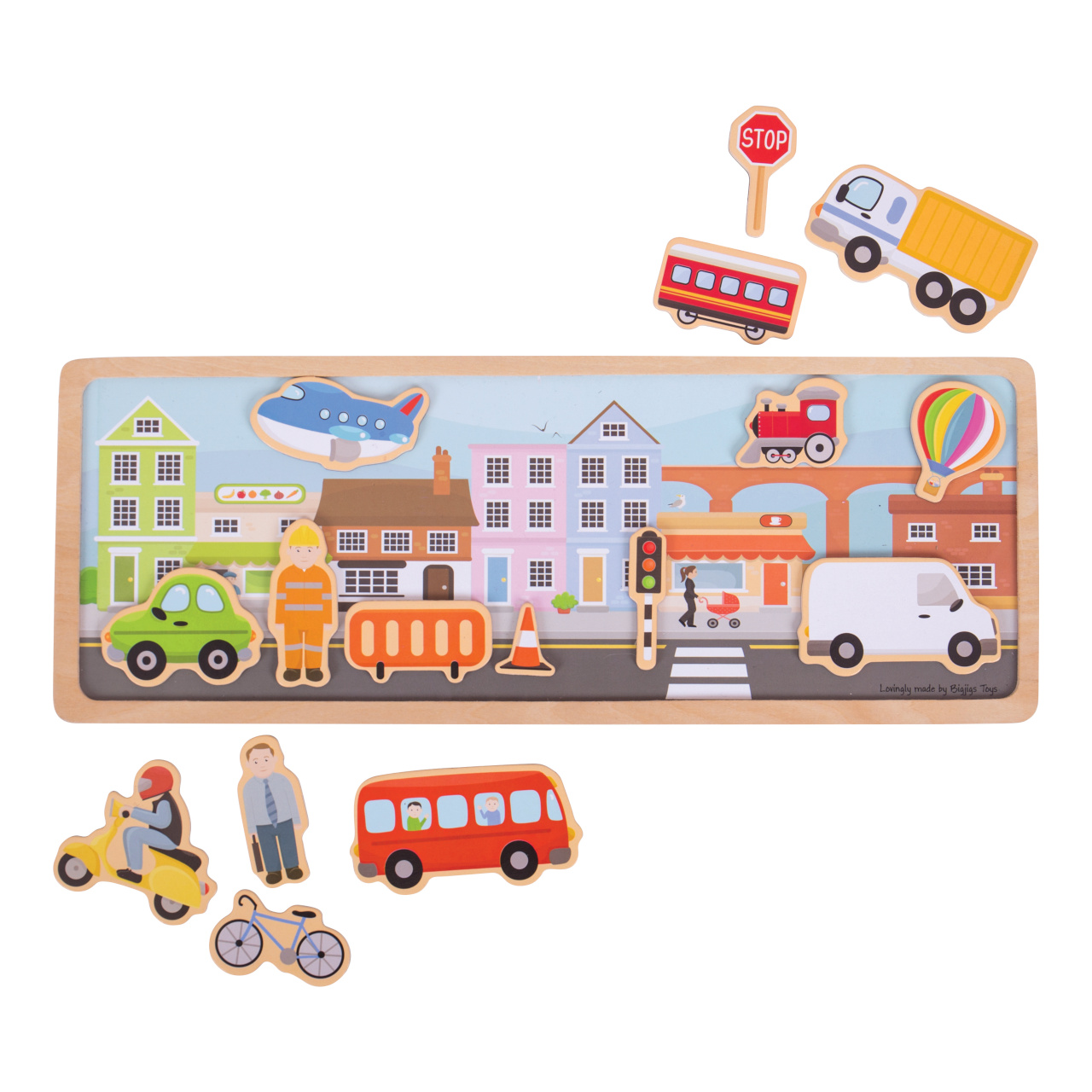 Bigjigs Toys Magnetické puzzle - Město