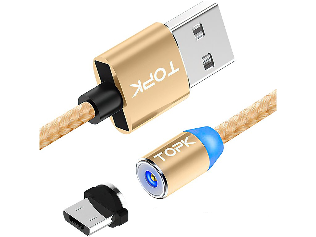 Levně Nabíjecí kabel microUSB, Zlatý