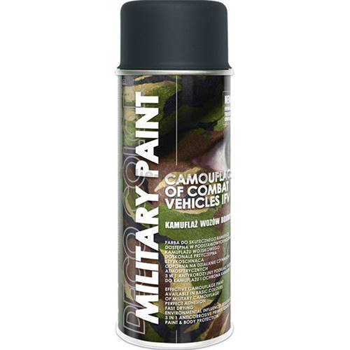 DecoColor Kamuflážní sprej MILITARY PAINT, RAL 400 ml Výběr barev: RAL 9021 černá