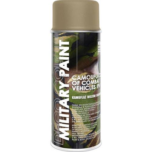 DecoColor Kamuflážní sprej MILITARY PAINT, RAL 400 ml Výběr barev: RAL 7013 hnědá