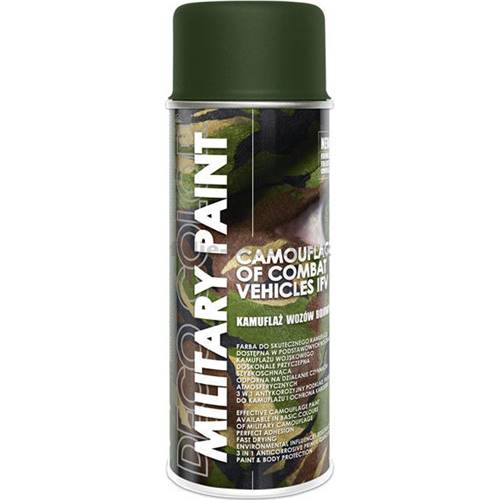 DecoColor Kamuflážní sprej MILITARY PAINT, RAL 400 ml Výběr barev: RAL 6014 tmavá zelená