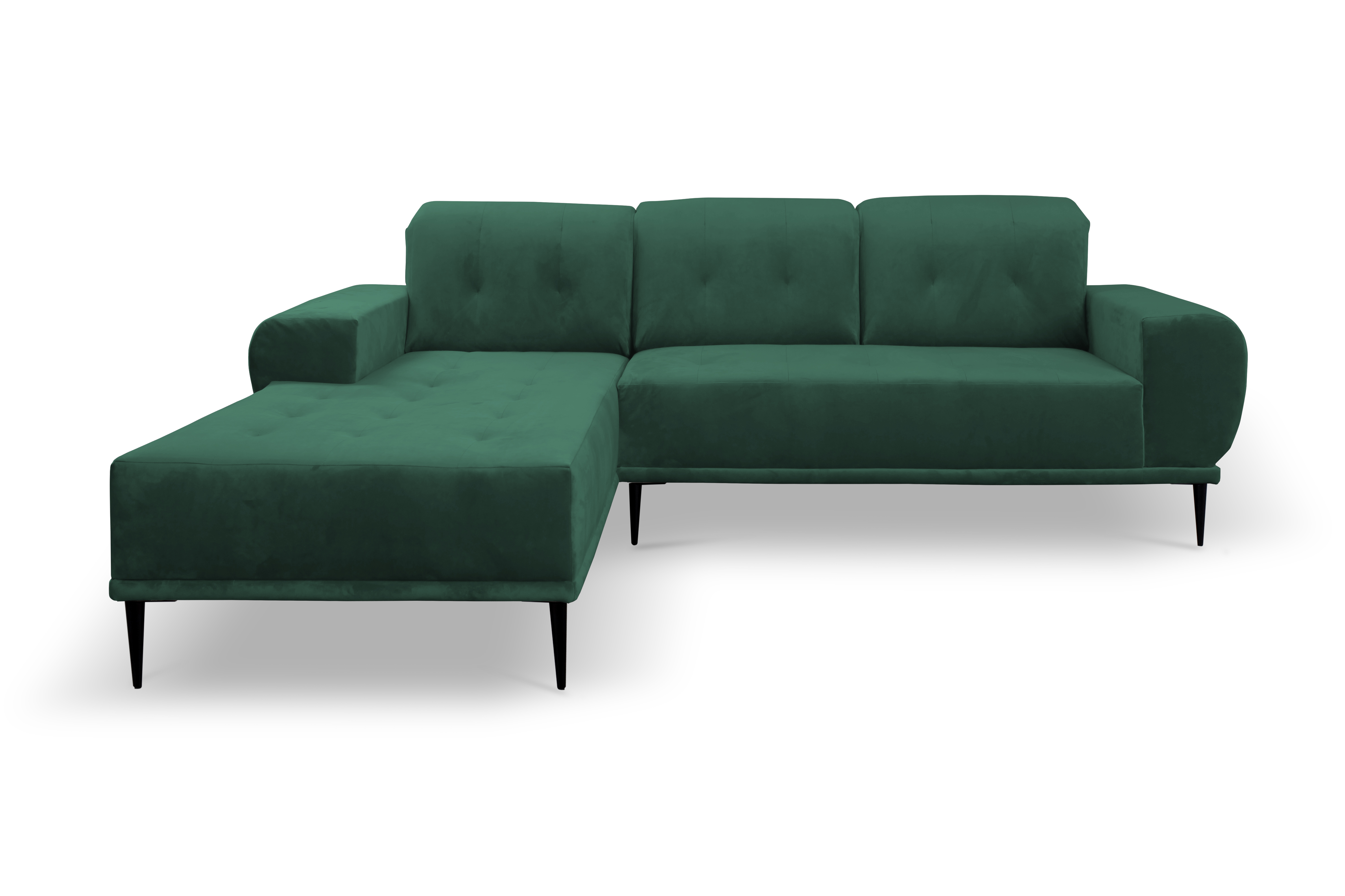 GAB Rohová sedačka RAPIDO, 256 cm Roh sedačky: Pravý roh, Barva látky: Zelená (Tiffany 10)