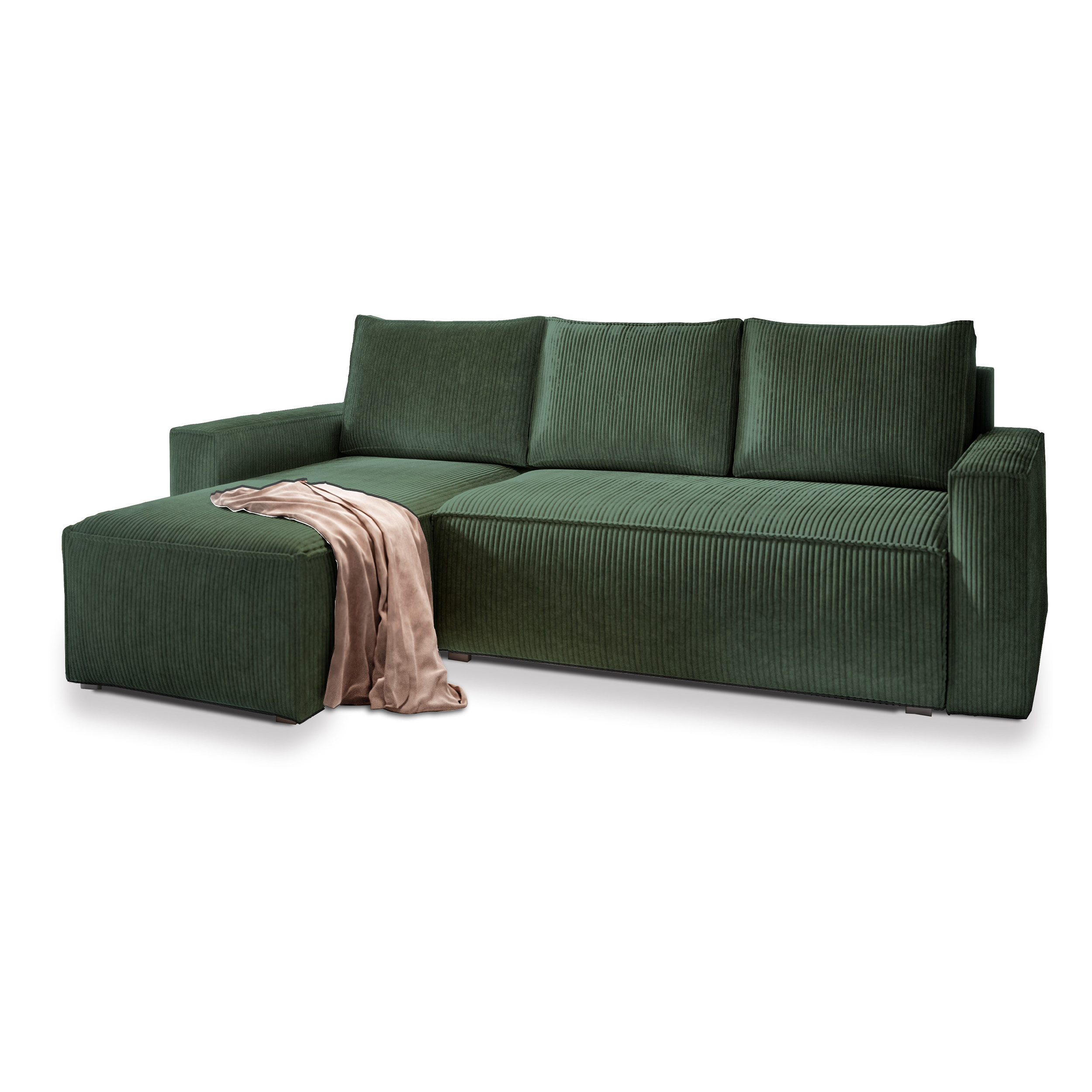 PRM Rohová sedačka POTATO, 231 cm Roh sedačky: Levý roh, Barva látky: POSO 14 (Zelená)