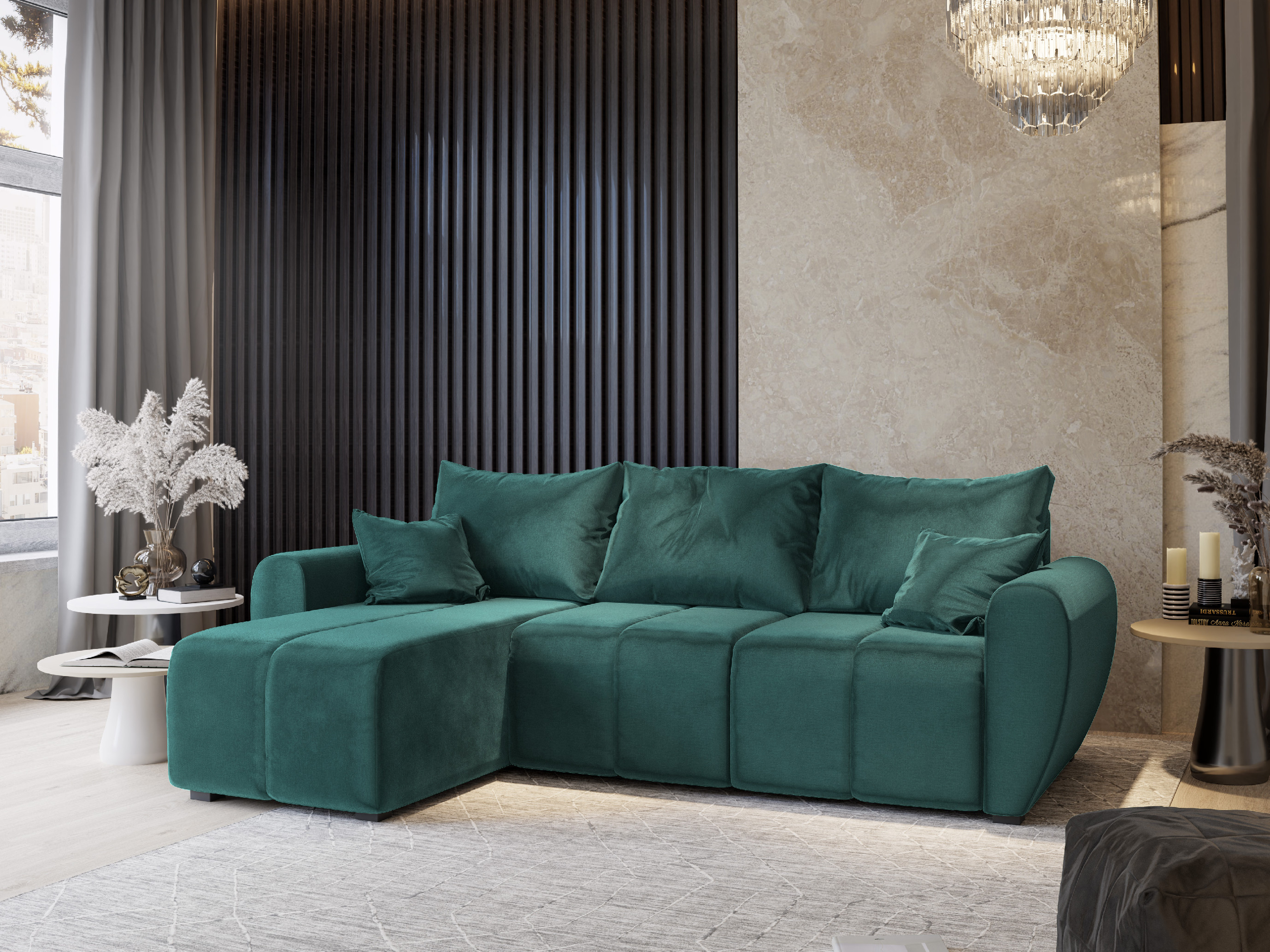 PRM Rohová sedačka MOKA, 246 cm Barva látky: KRONOS 13