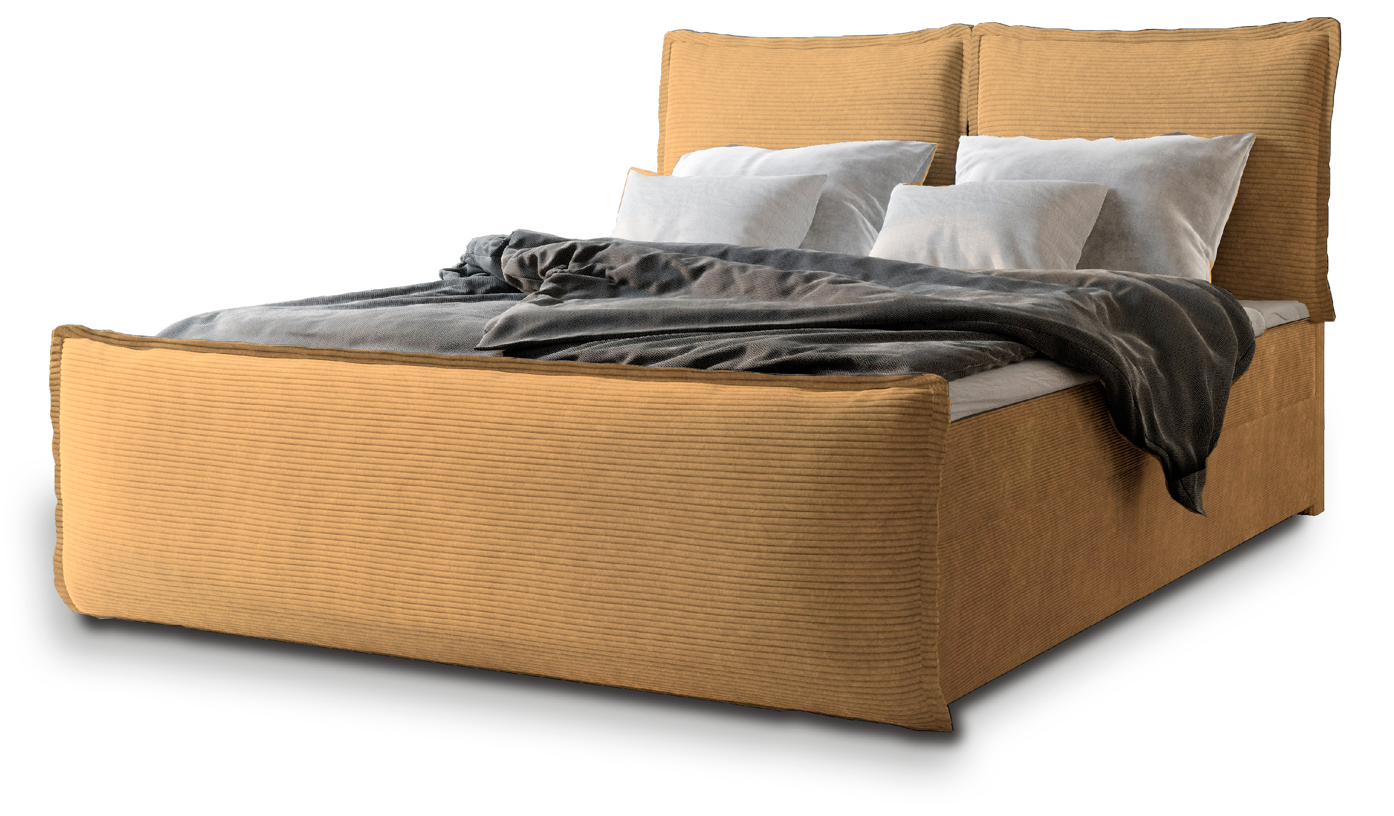 Levně MSL Kontinentální čalouněná postel MONTY (140 x 200 cm) Barva látky: POSO 01