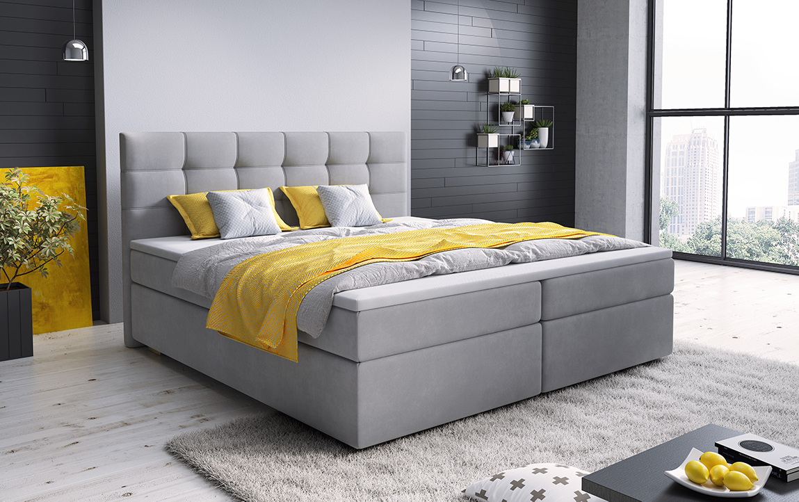 Levně MSL Kontinentální čalouněná postel GLAM (140 x 200 cm) Barva látky: COSMIC 160