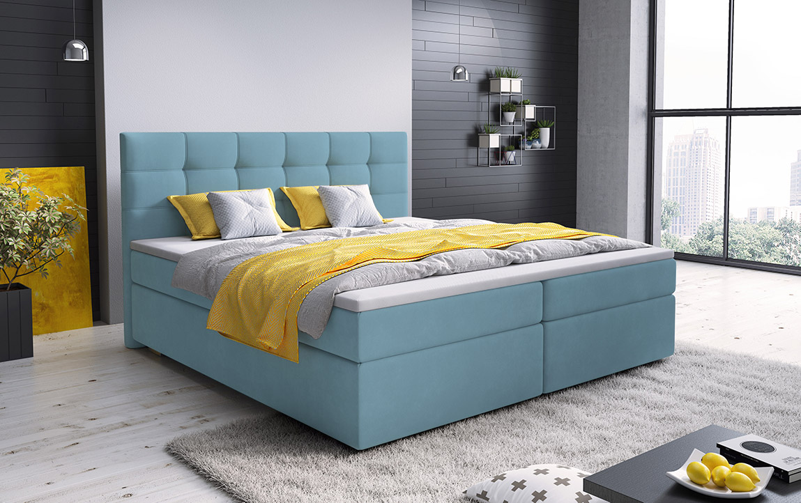 Levně MSL Kontinentální čalouněná postel GLAM (160 x 200 cm) Barva látky: COSMIC 05