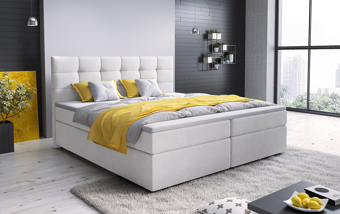 MSL Kontinentální čalouněná postel GLAM (180 x 200 cm) Barva látky: COSMIC 10