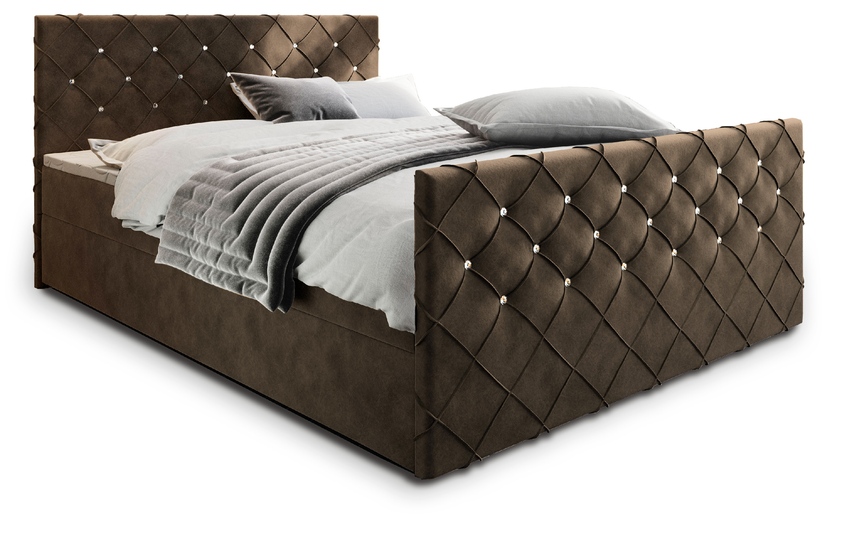 MSL Kontinentální čalouněná postel MARDI (140 x 200 cm) Barva látky: MAGIC VELVET 2205