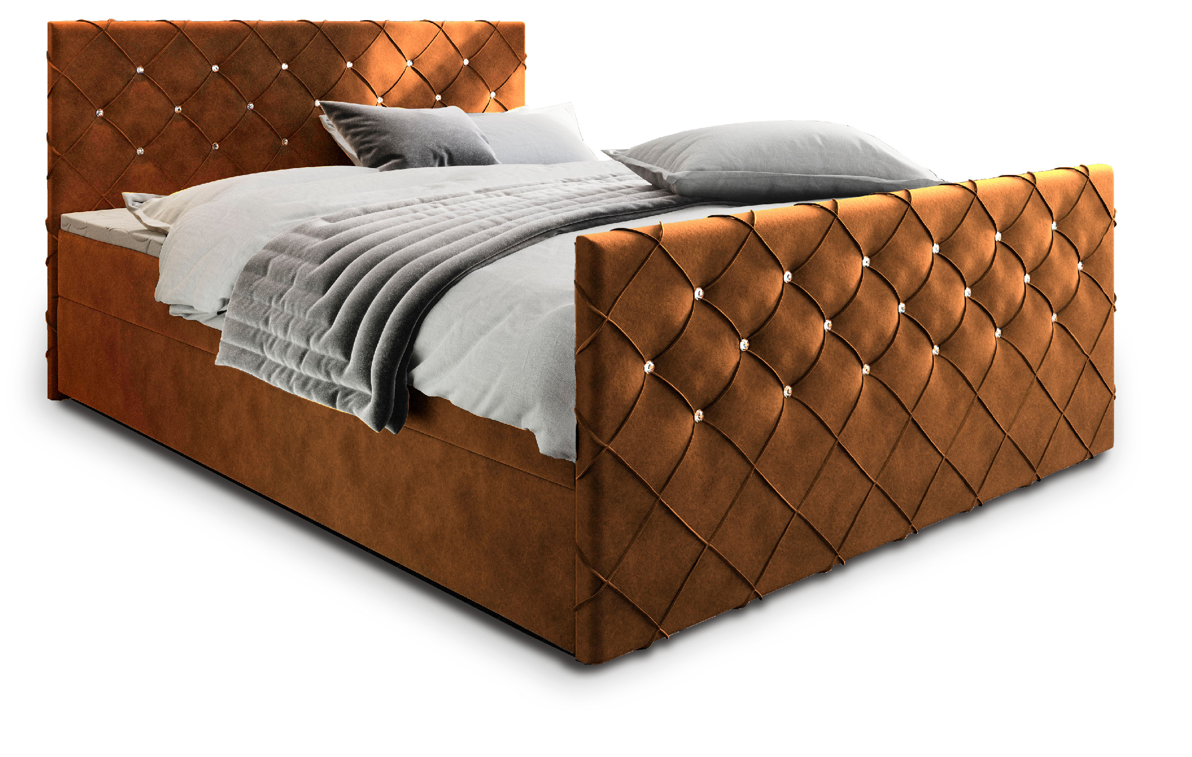 MSL Kontinentální čalouněná postel MARDI (140 x 200 cm) Barva látky: MAGIC VELVET 2213