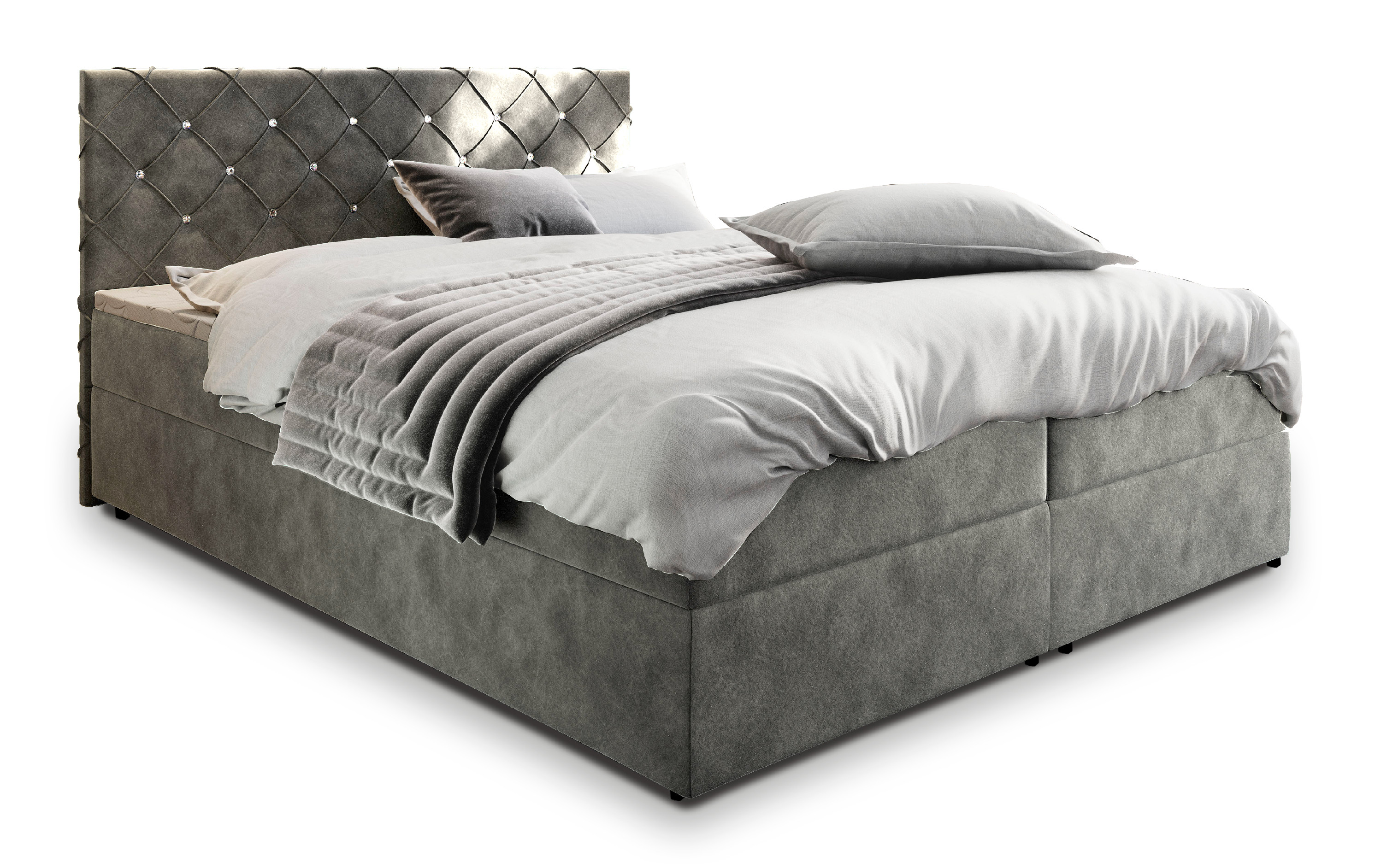 Levně MSL Kontinentální čalouněná postel RIVOL (160 x 200 cm) Barva látky: MAGIC VELVET 2217