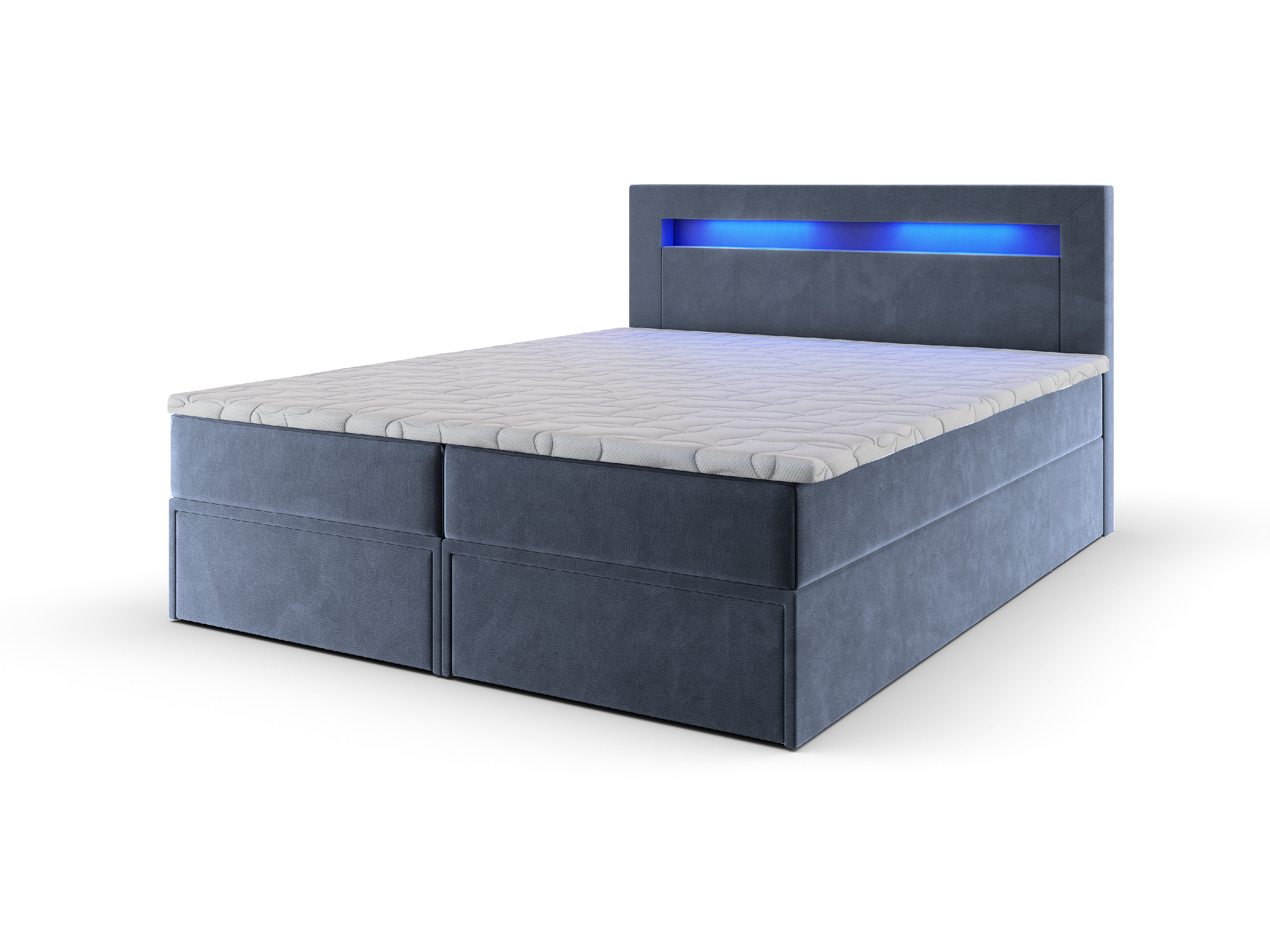 MSL Kontinentální čalouněná postel LINDOS (140 x 200 cm) Barva látky: MONOLITH 70