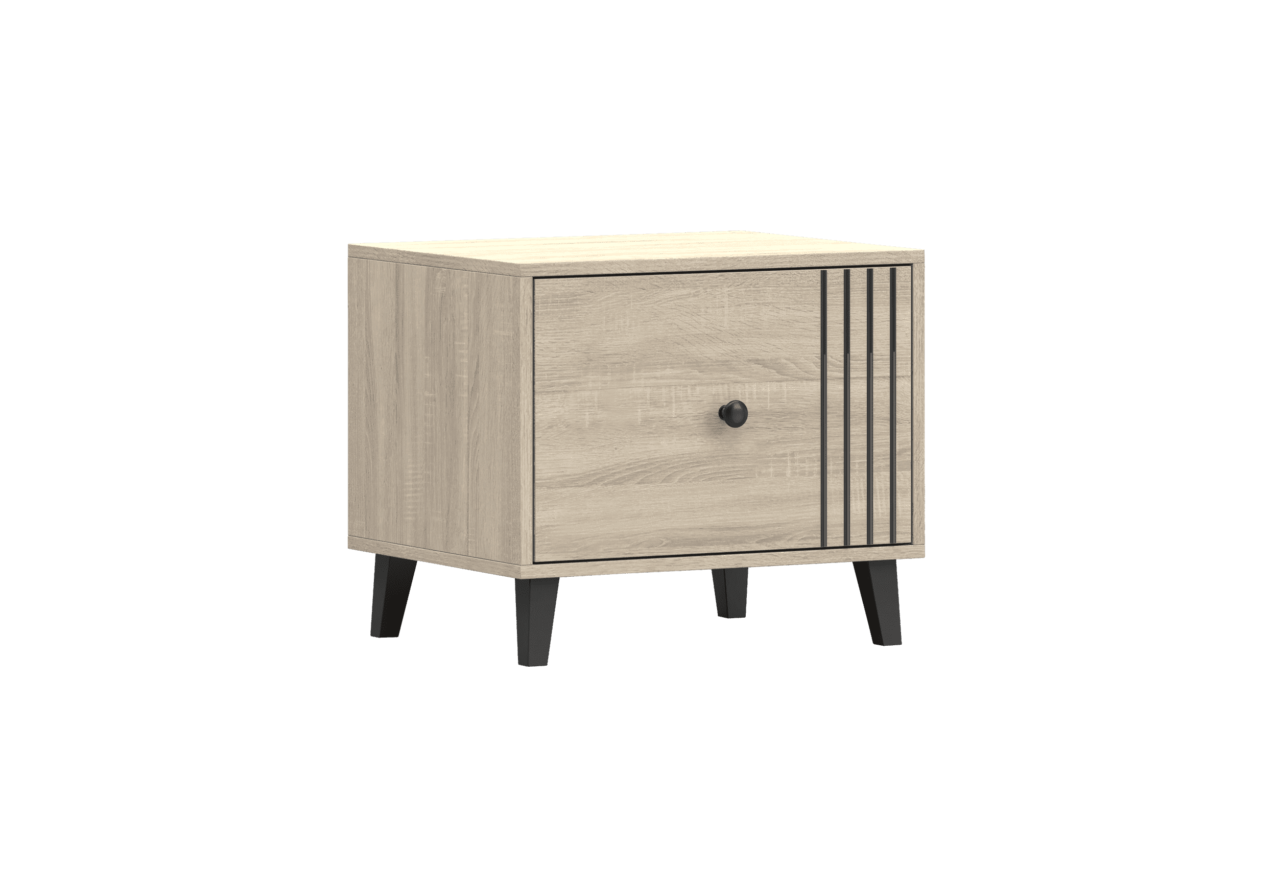 IDZ Noční stolek FOX 22, 54 cm cm Dub Sonoma/Černá