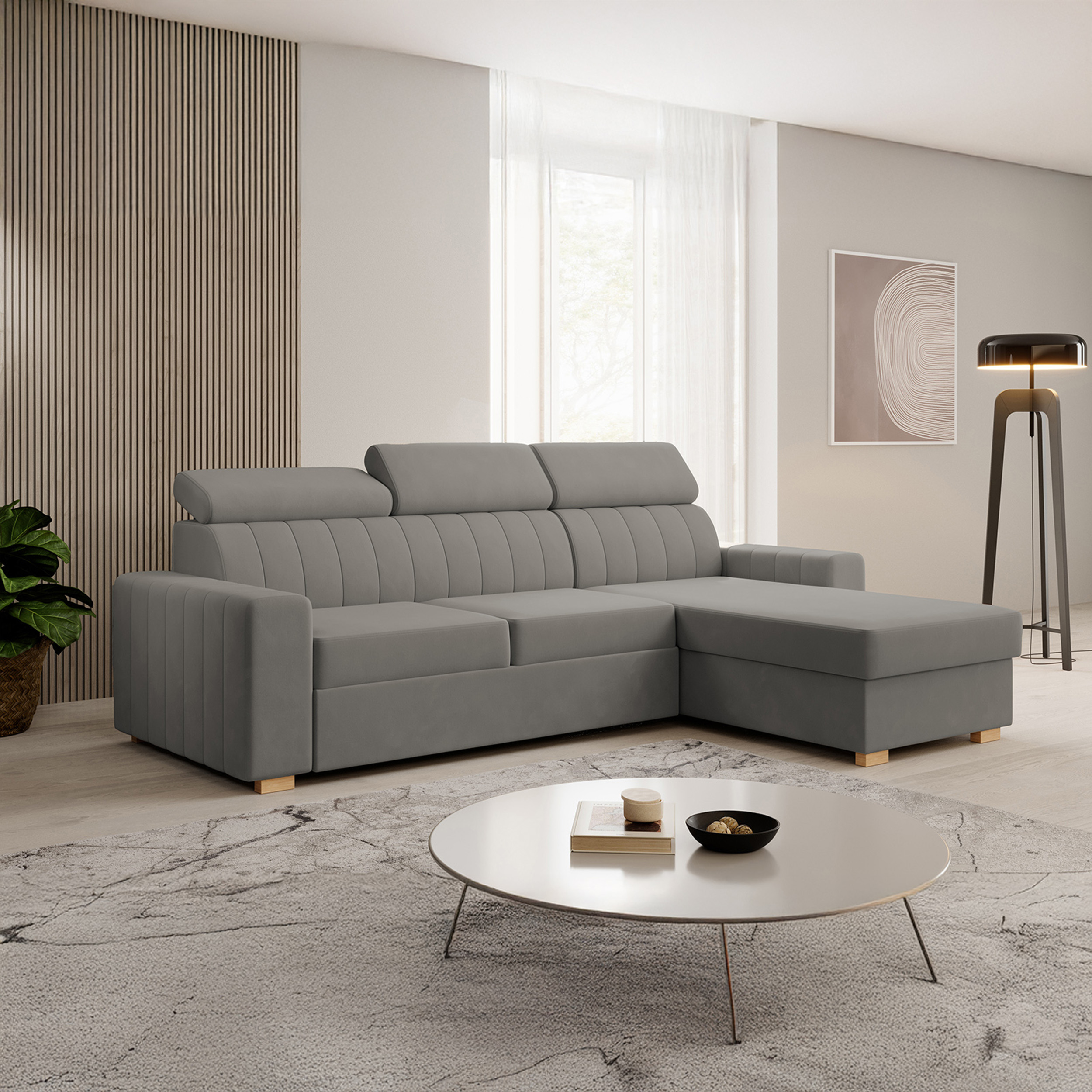 Eka Rohová sedačka LAO, 245 cm Roh pohovky: Pravý roh, Barva látky: KRONOS 15