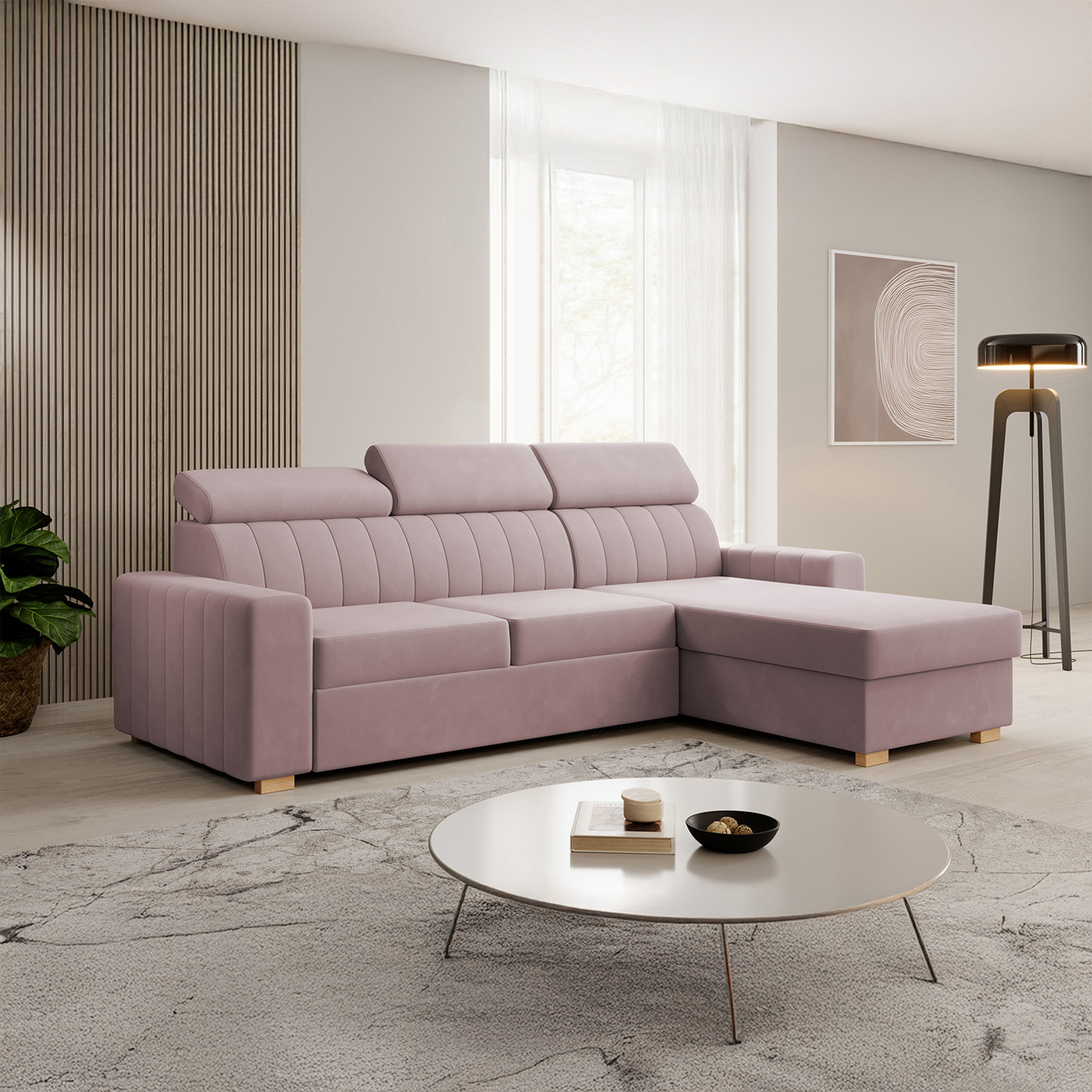 Eka Rohová sedačka LAO, 245 cm Roh pohovky: Pravý roh, Barva látky: KRONOS 27