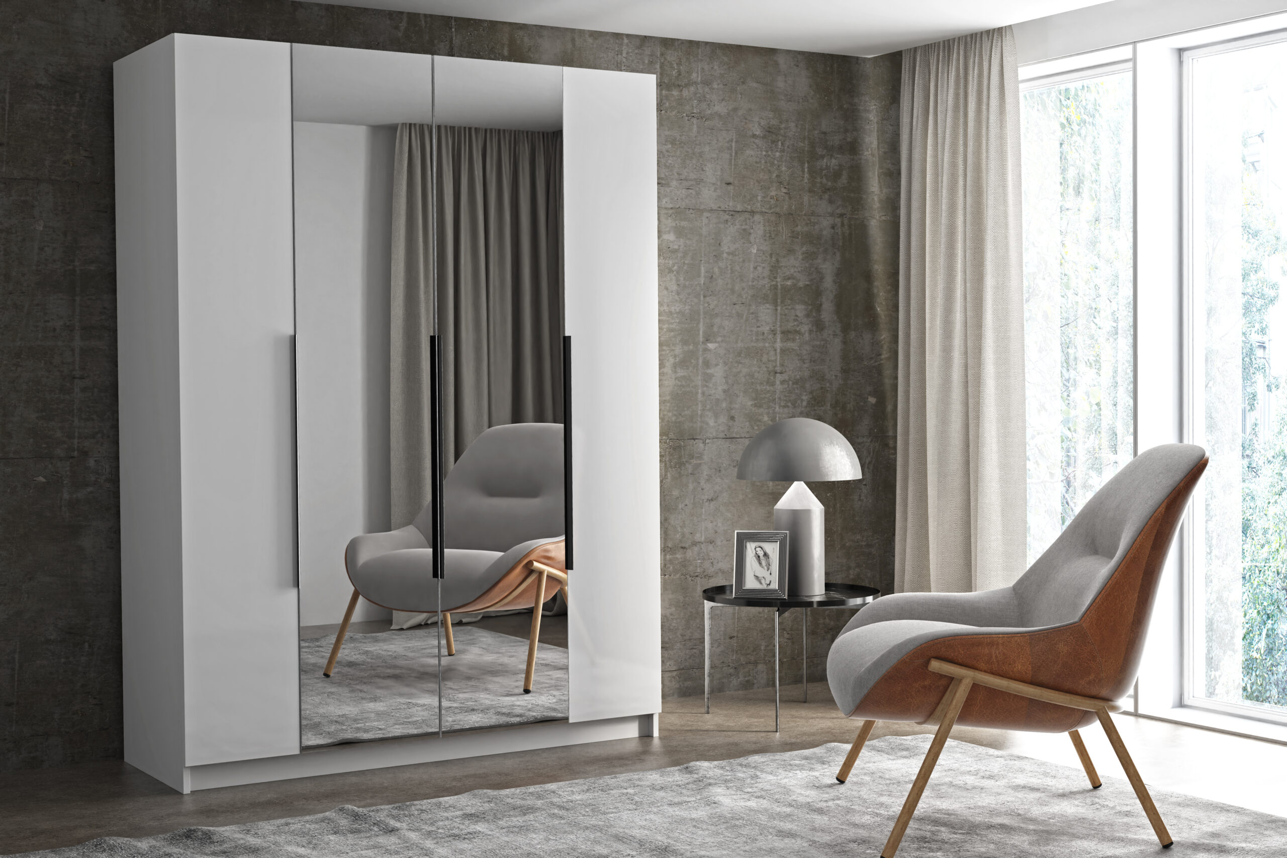 ARK Šatní skříň PANDA, Bílá 180 cm