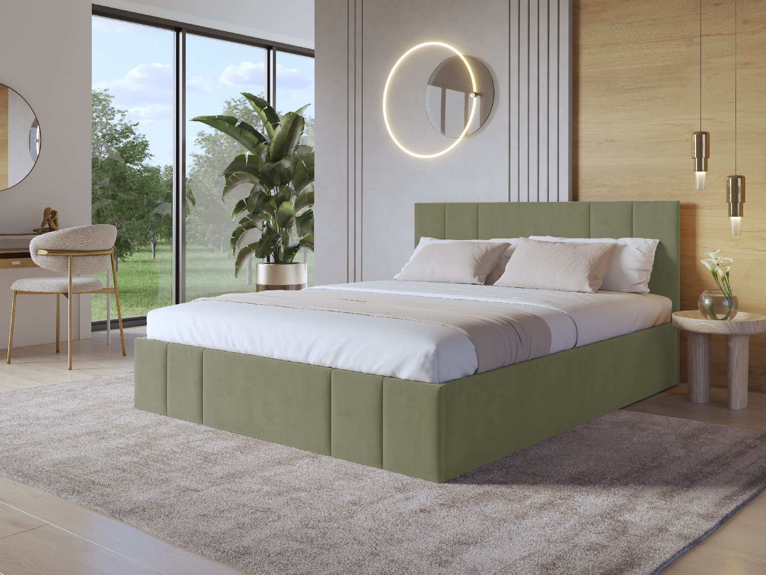 Eka Čalouněná postel SAMANTA - Kronos 160x200 cm Barva látky: Kronos 46