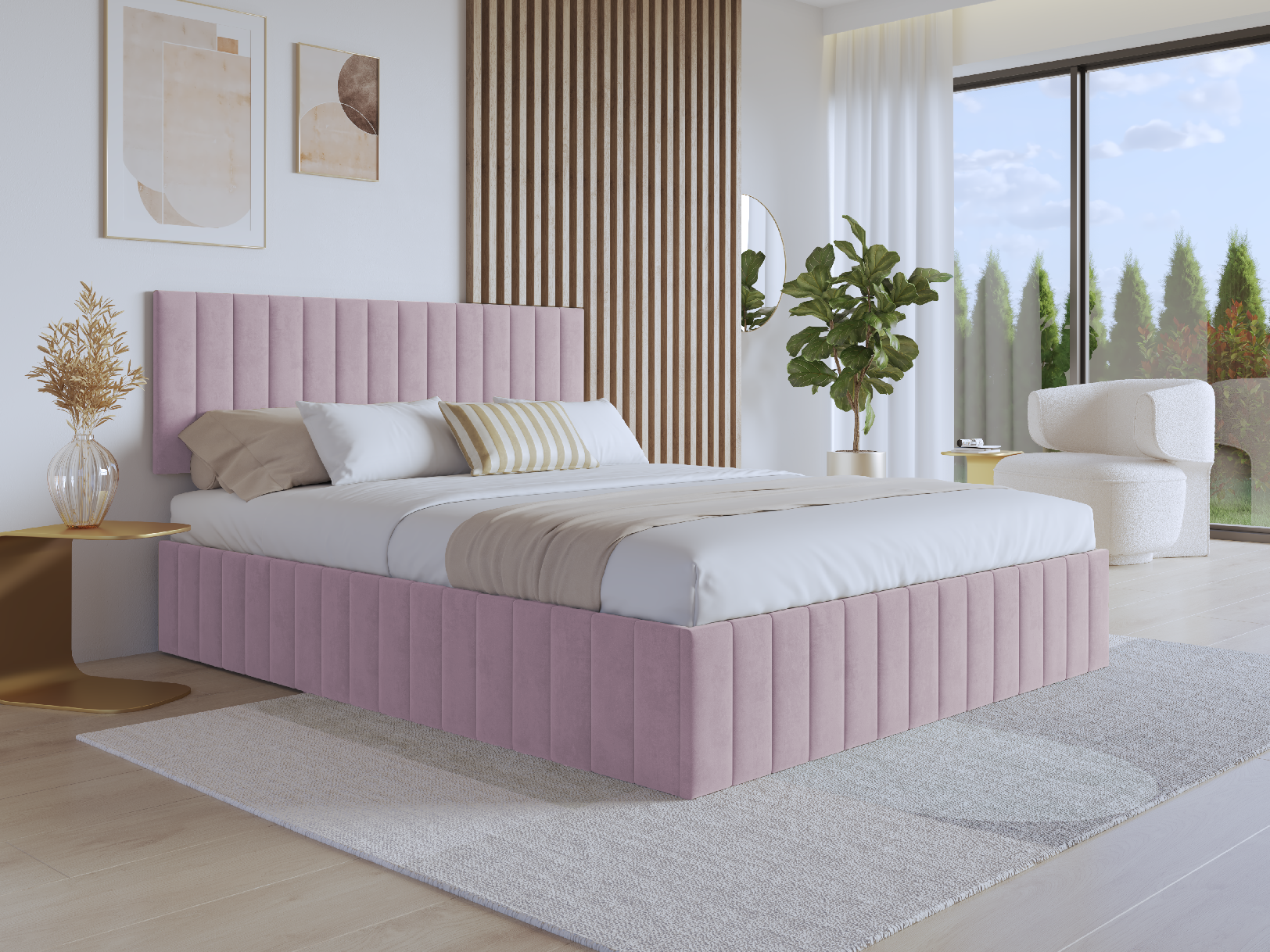 Eka Čalouněná postel PARIS - Kronos 140x200 cm Barva látky: Kronos 27