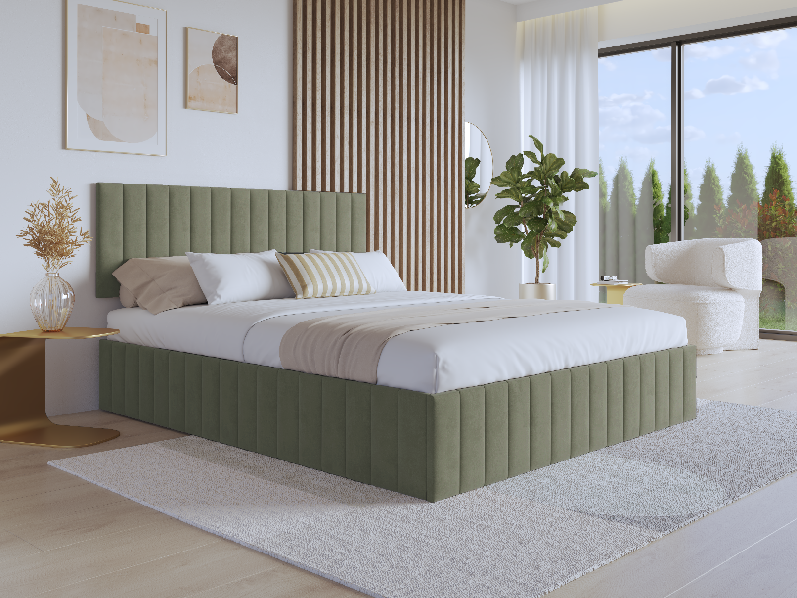 Eka Čalouněná postel PARIS - Kronos 140x200 cm Barva látky: Kronos 46