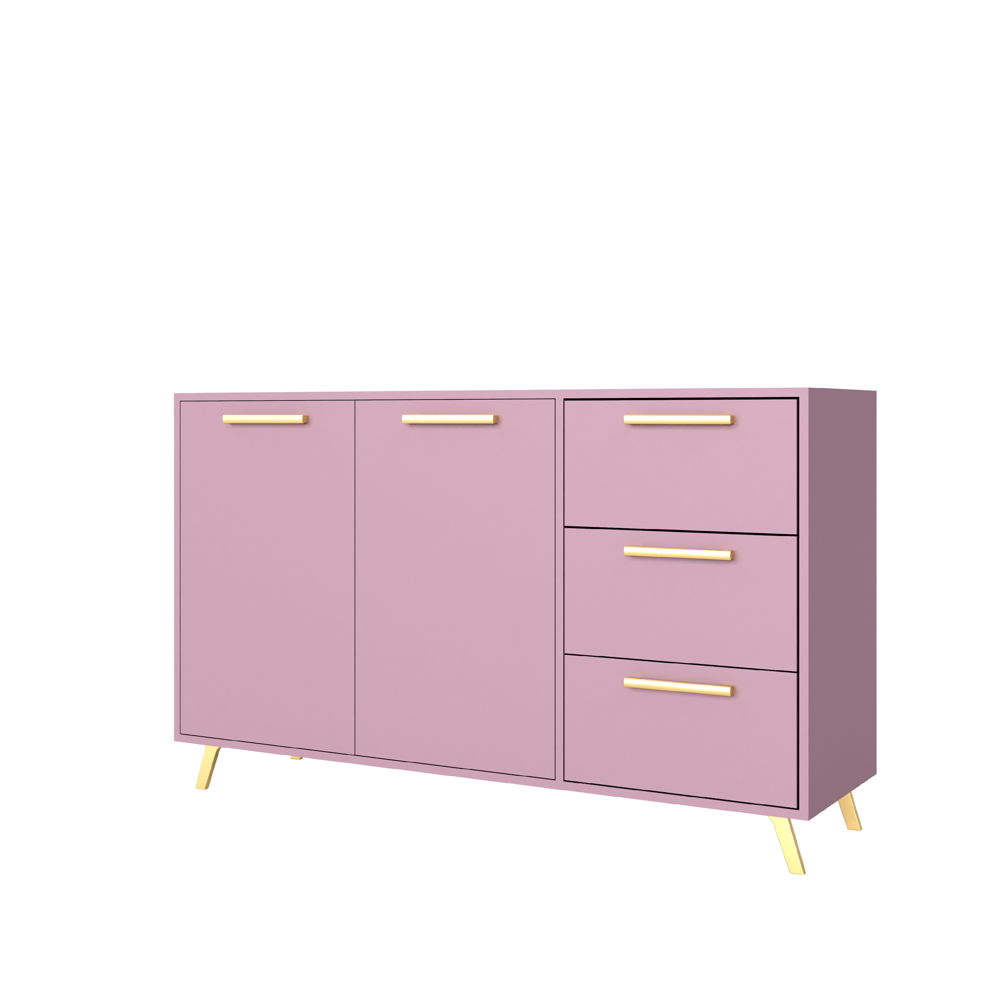 STO Komoda BALI, 140 cm Barva: Růžová