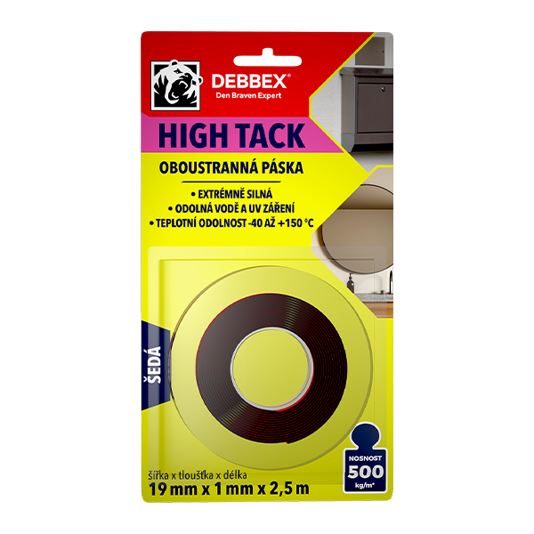 Debbex Oboustranná páska HIGH TACK 19 x 1 mm x 2,5 m