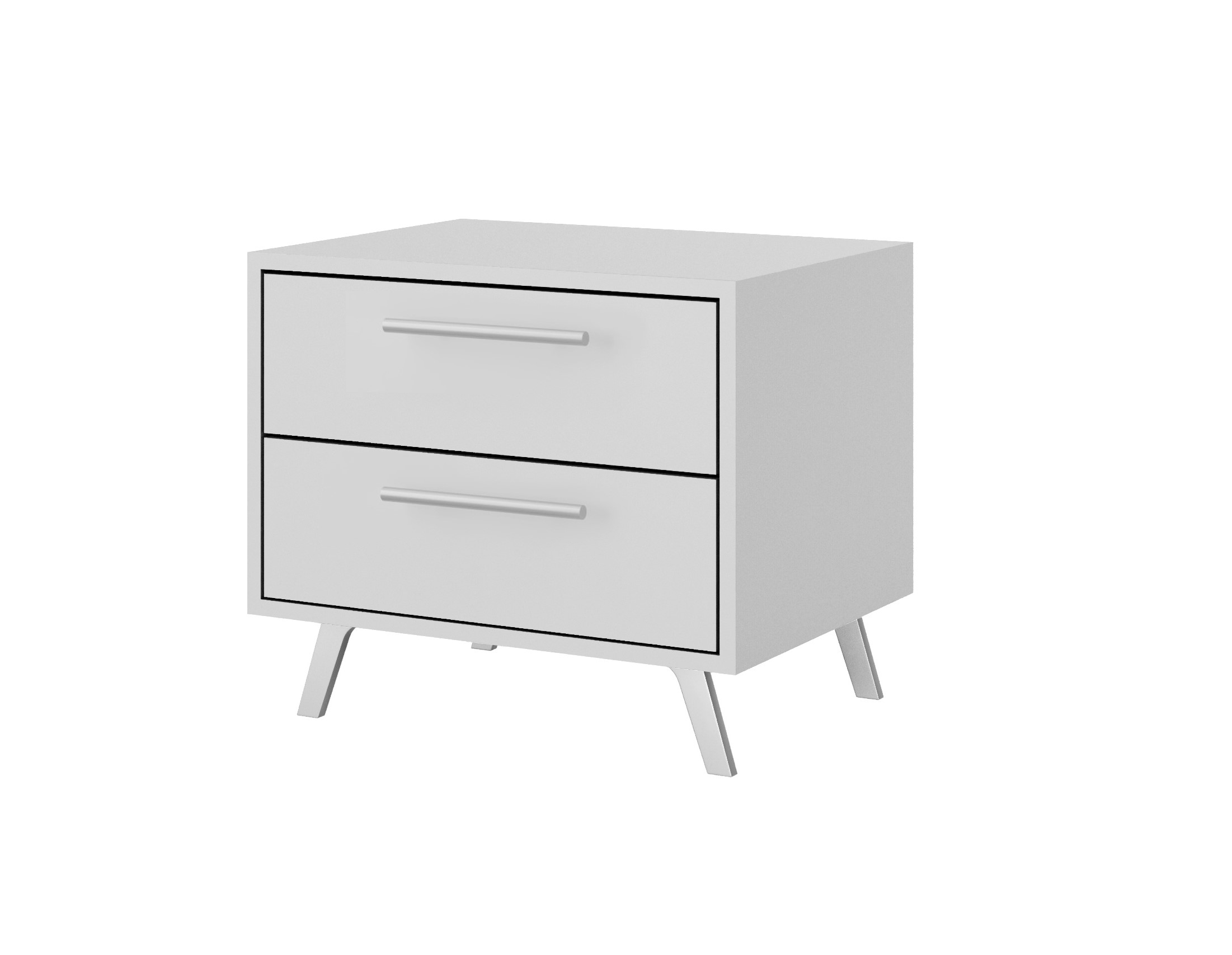 STO Noční stolek BALI, 54 cm Barva: Bílá