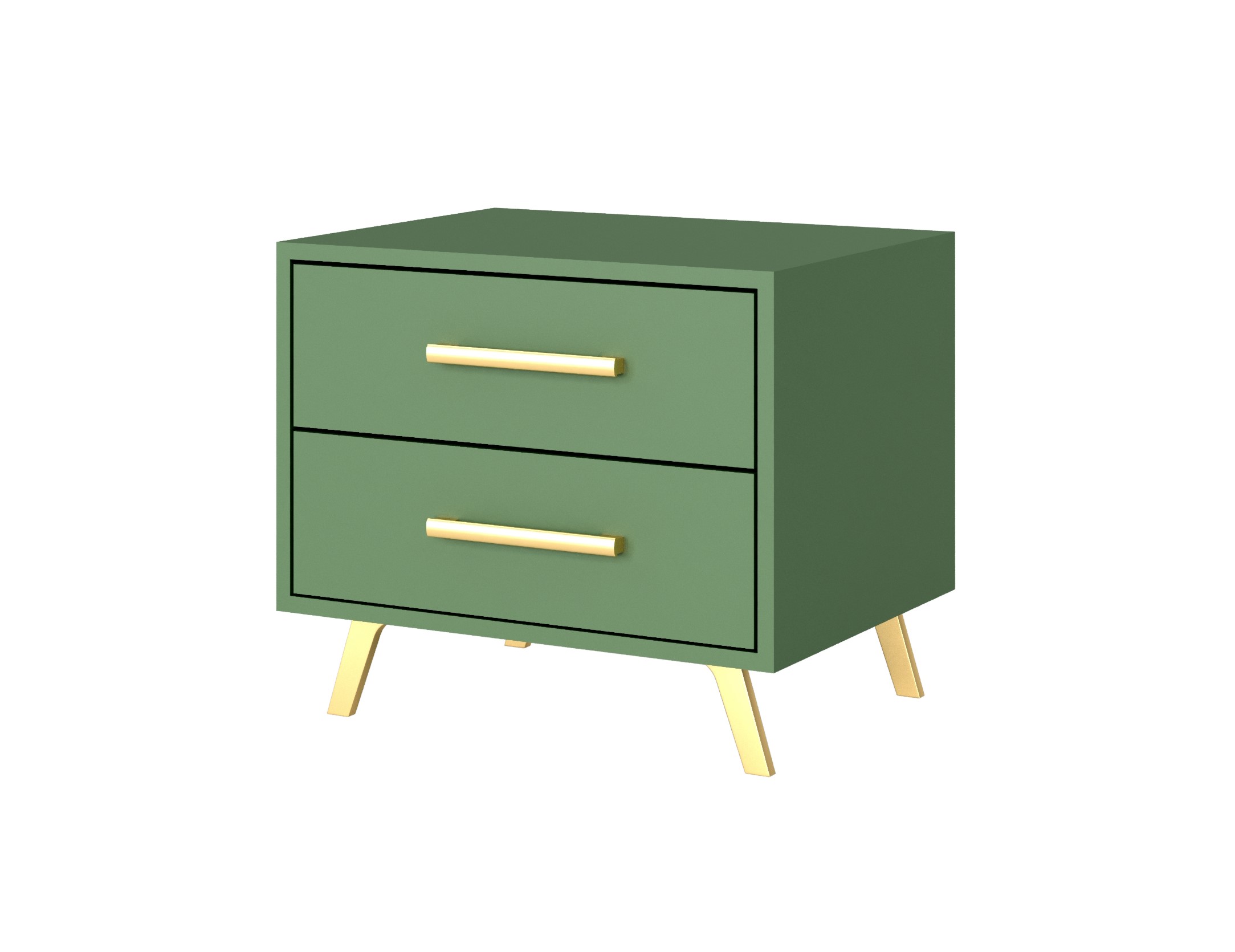STO Noční stolek BALI, 54 cm Barva: Zelená