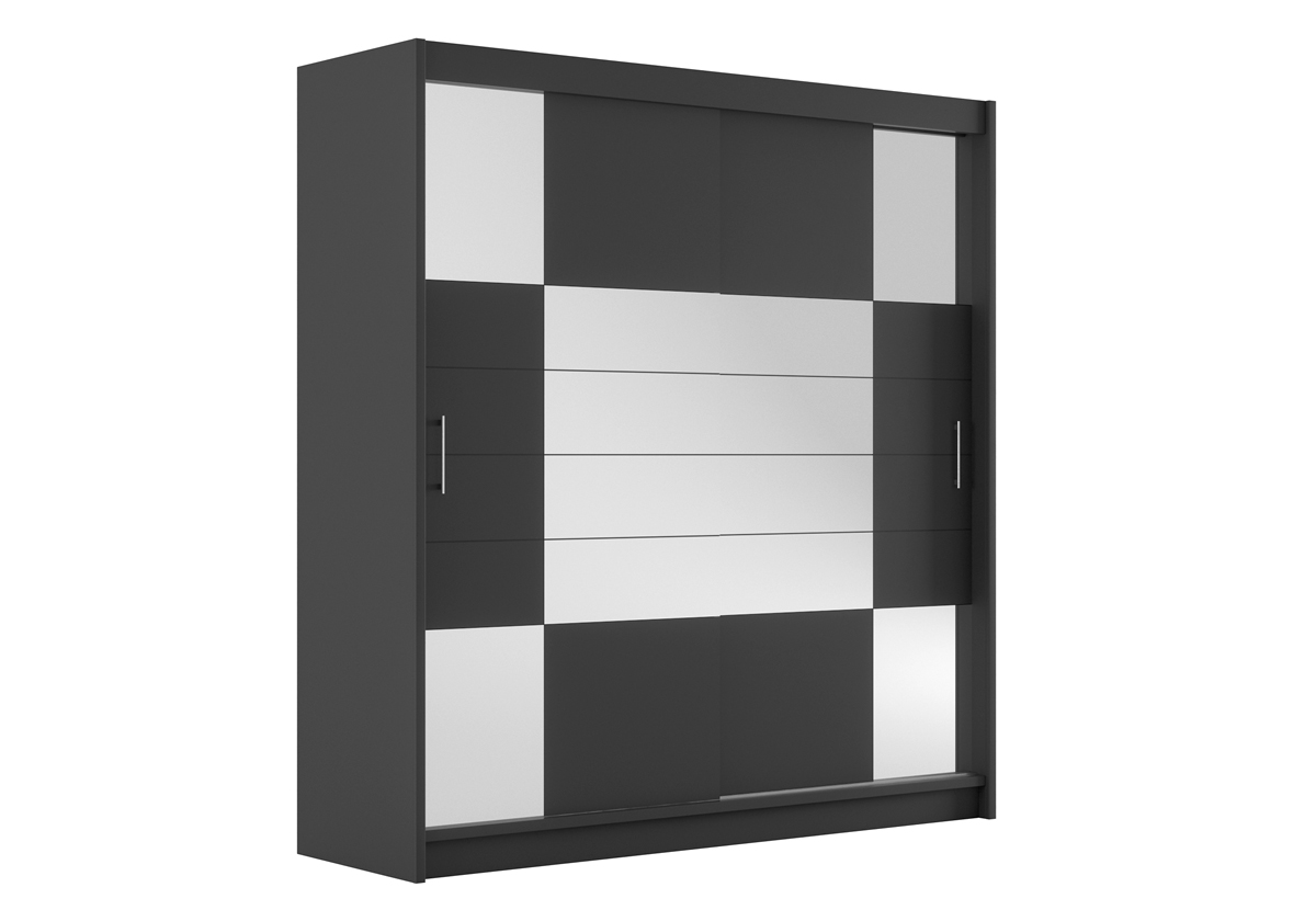 STO Šatní skříň ARUBA II 250 cm, Grafit
