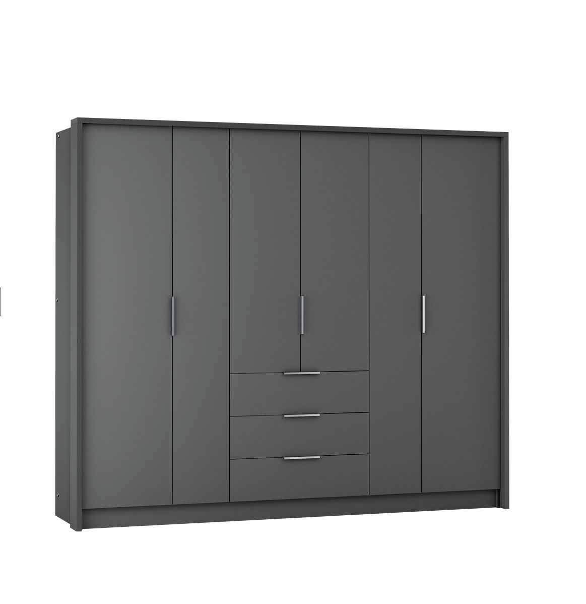 STO Šatní skříň BANGKOK 255 cm, Grafit
