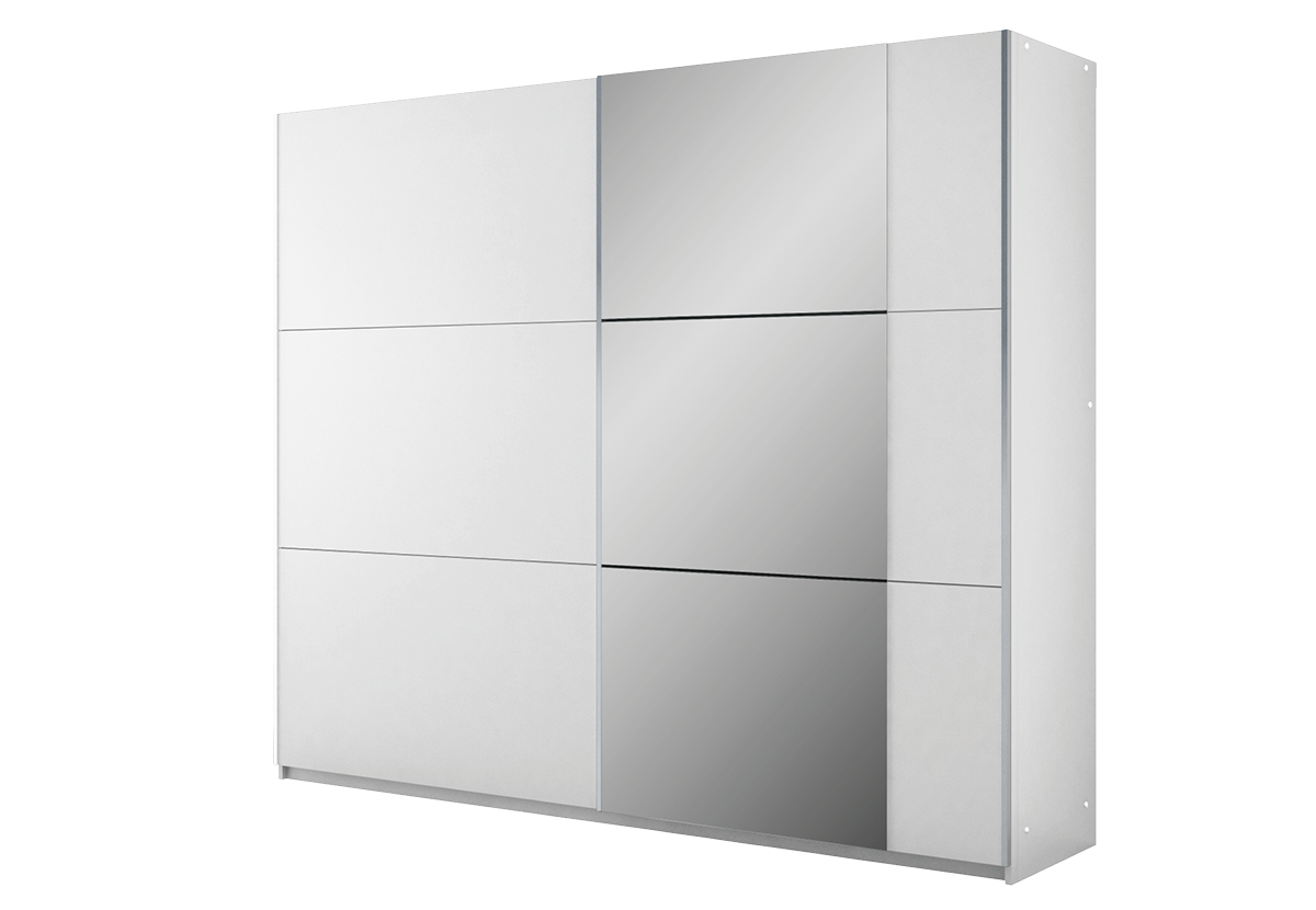 STO Šatní skříň BASTIA 250 cm, Bílá