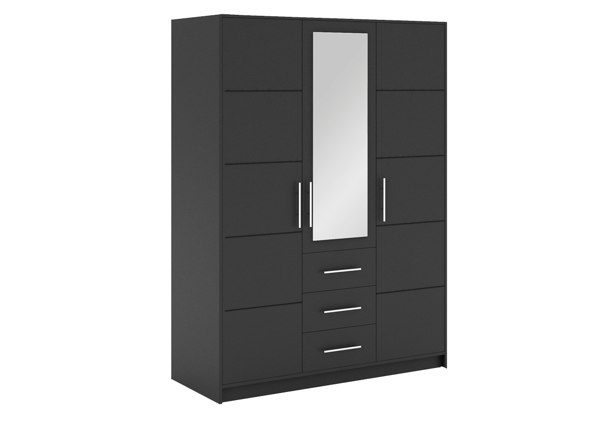 STO Šatní skříň BALI D3 147 cm Barva dřeva: Grafit