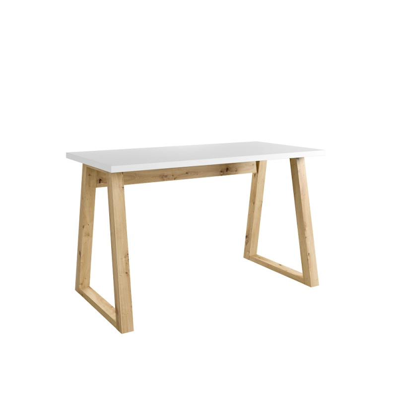 Mdx Kancelářský stůl LOFT FIGATE, 130 cm Bílá/Dub Artisan