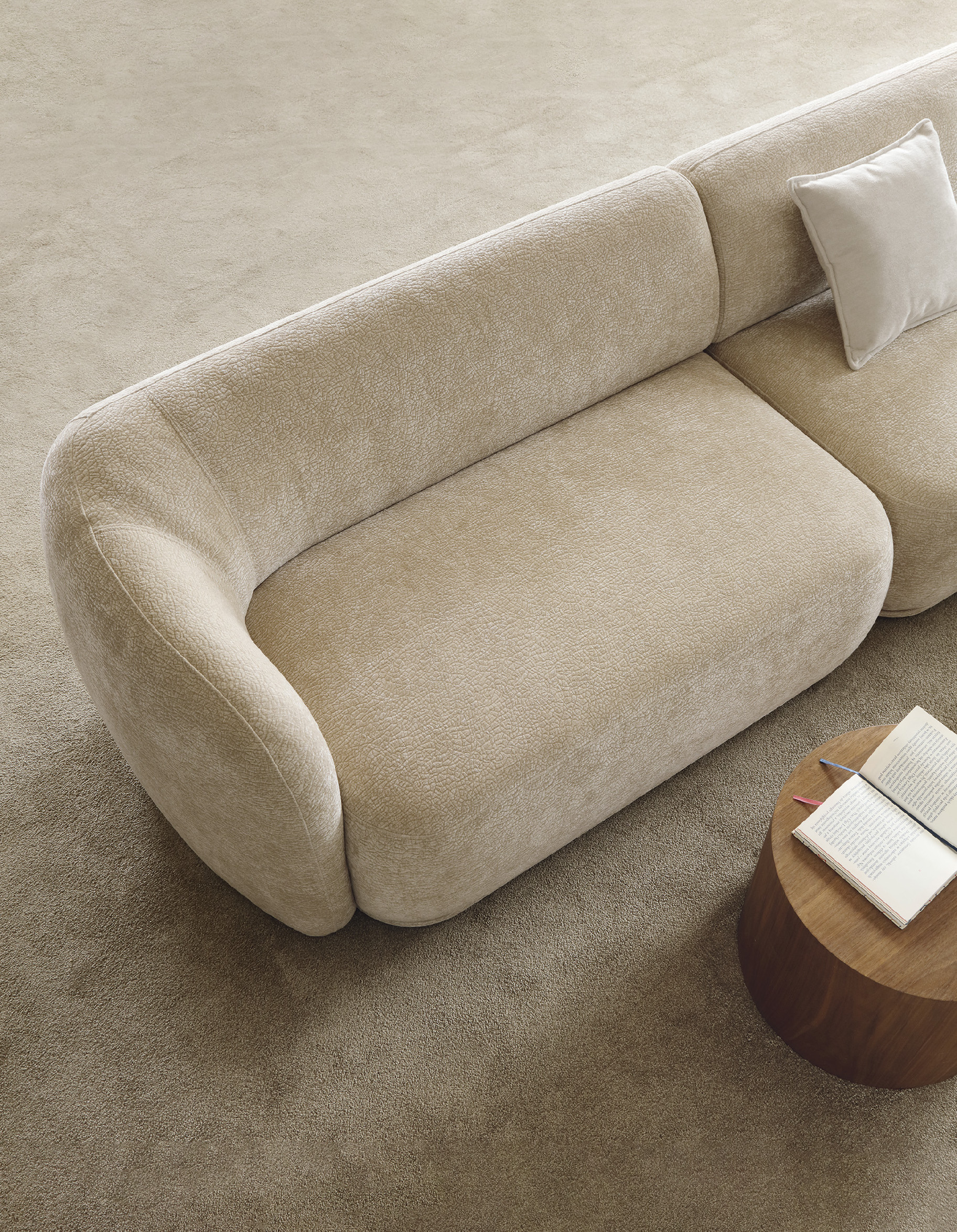 PCo Modul k sedací soupravě BONO 2L/2R 144 cm Roh pohovky: Pravý roh, Barva látky: DRESS ME 2 (Světlá hnědá)