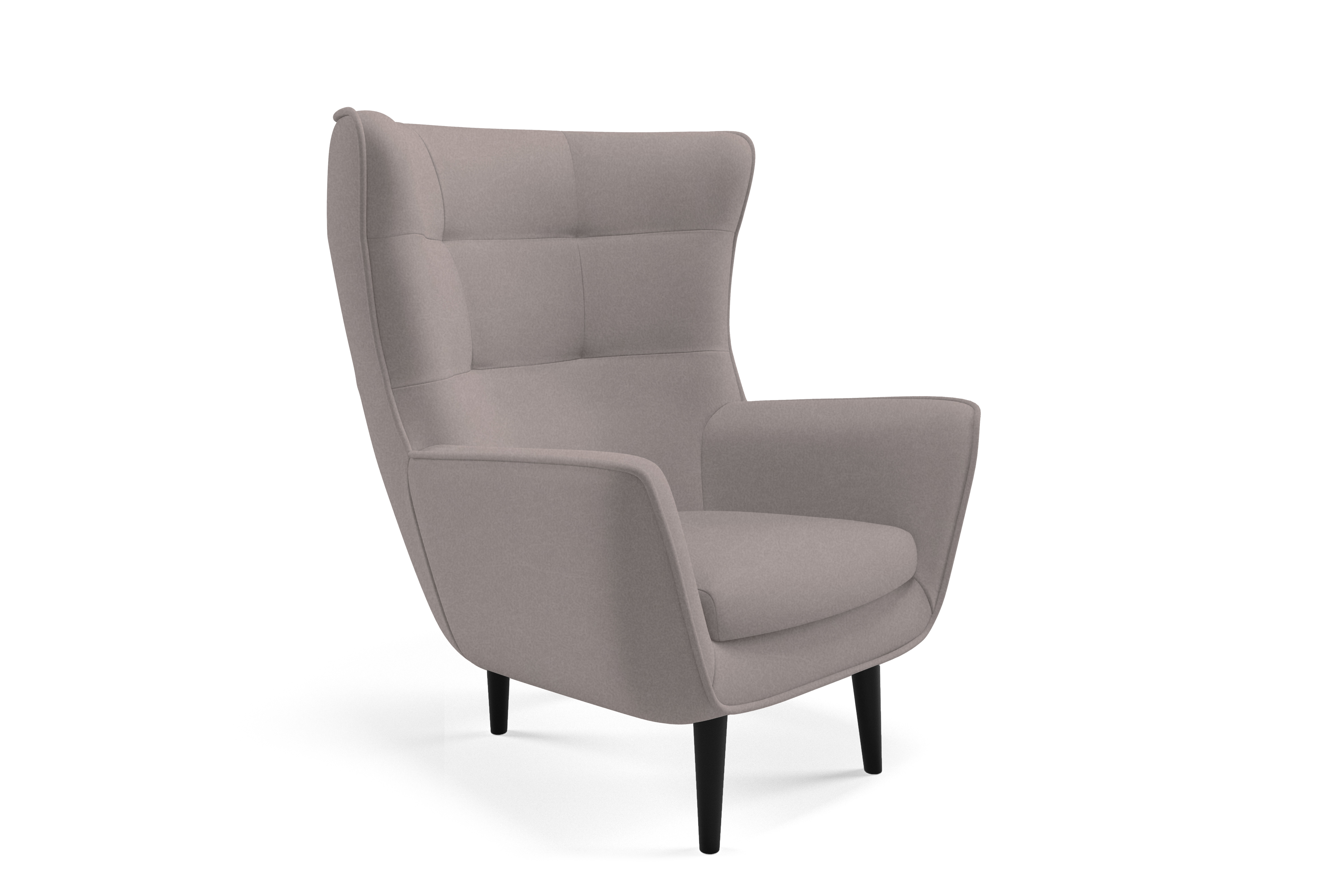 Eka Křeslo FLORENCE Výběr nohou: Černé, Barva látky: CASTEL 20 (Hnědá)