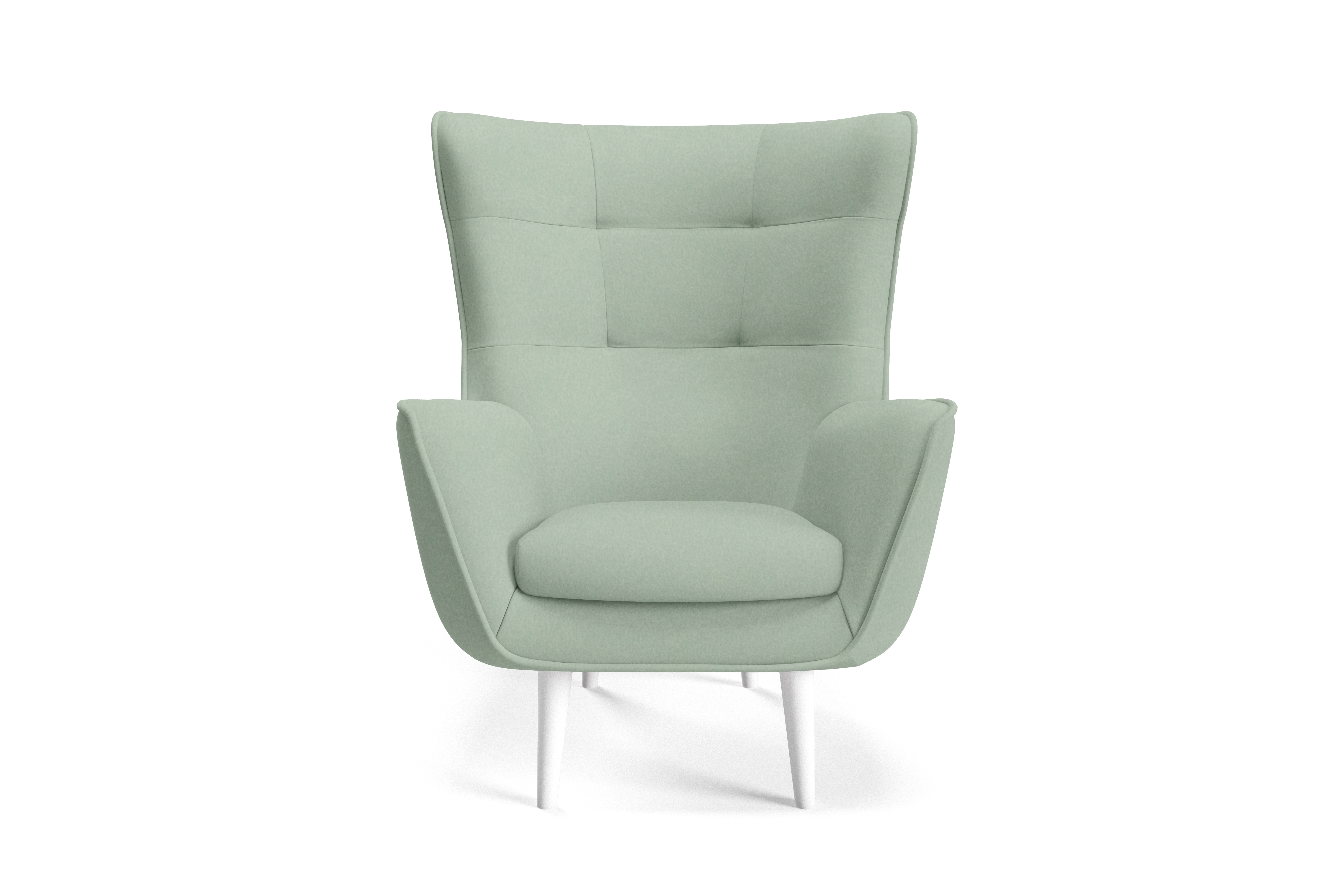 Eka Křeslo FLORENCE Výběr nohou: Bílé, Barva látky: CASTEL 34 (Šalvěj)